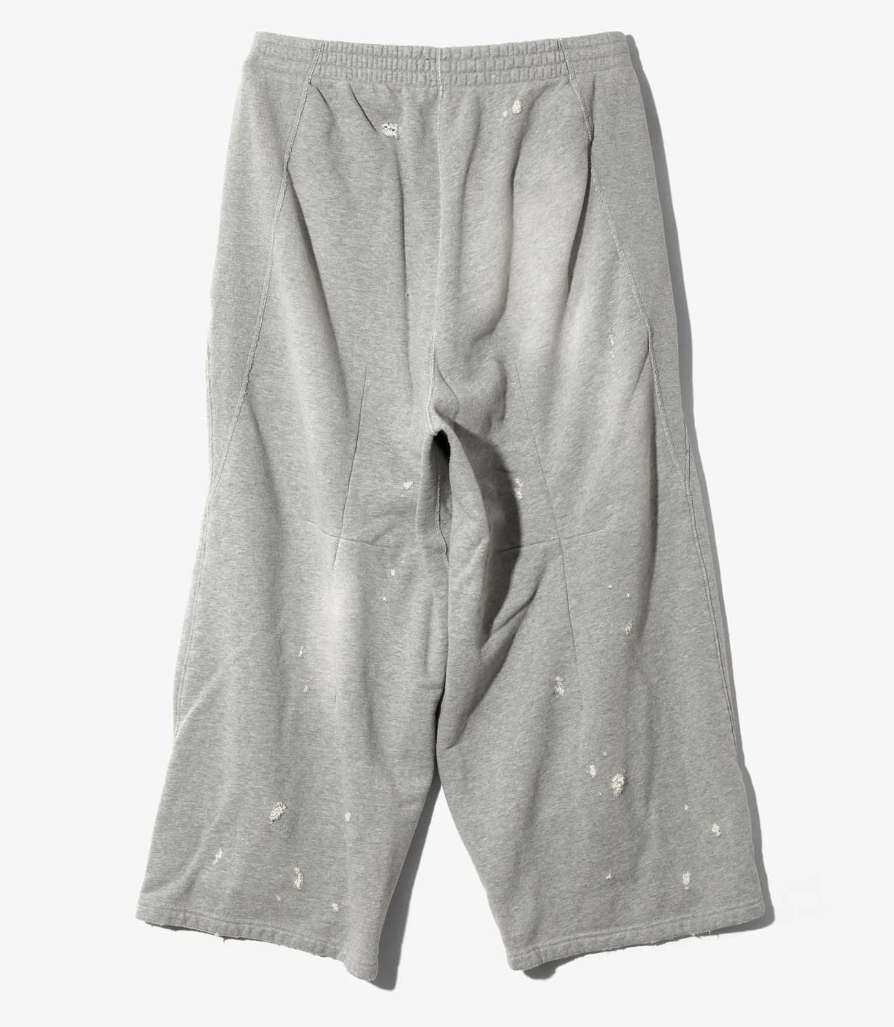 Needles 25aw "Deconstructed H.D. Sweat Pants - Cotton French Terry" Grey Grey XS