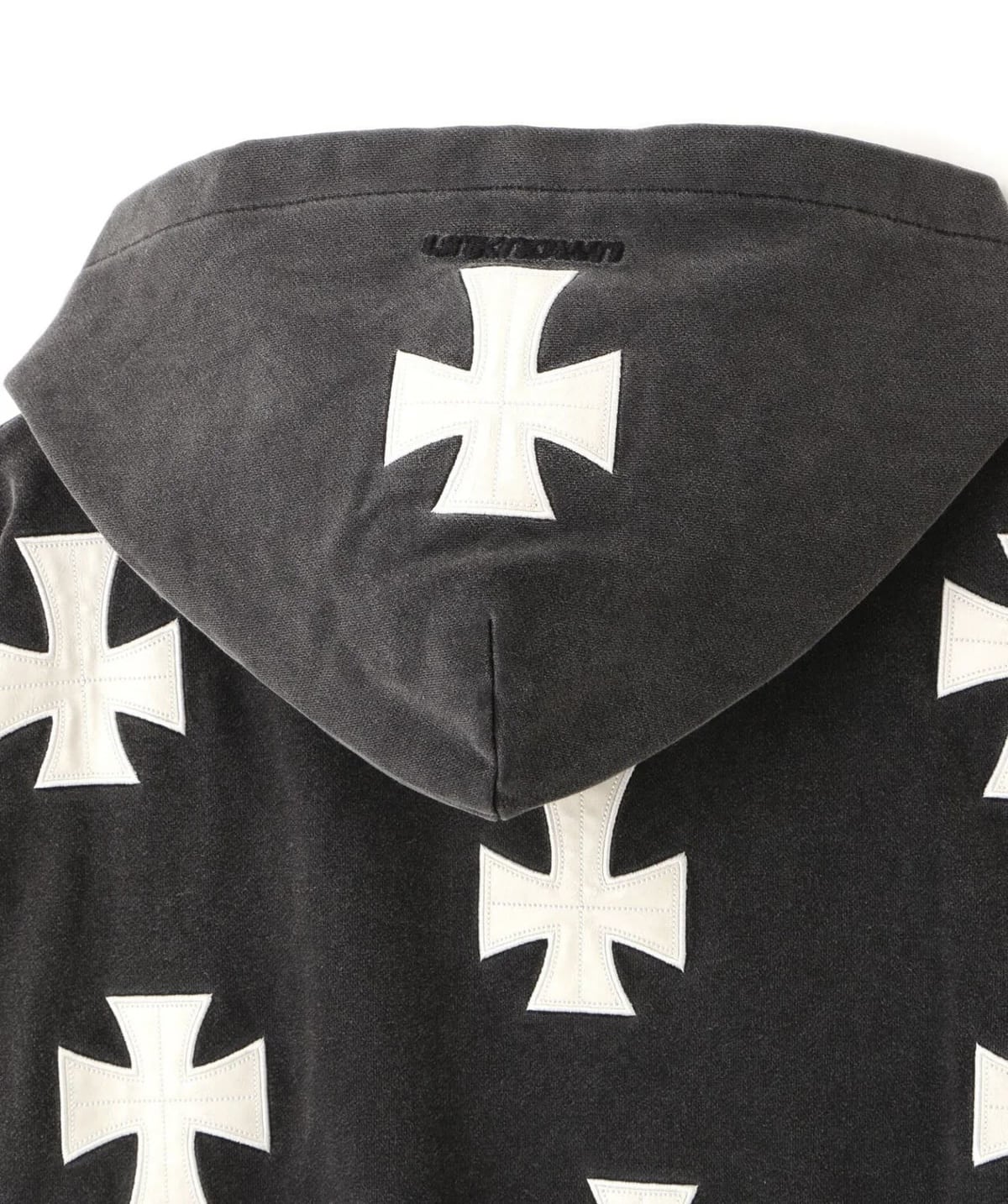 Unknown 25aw "Exclusive Leather Cross Zip Hoodie" White White M