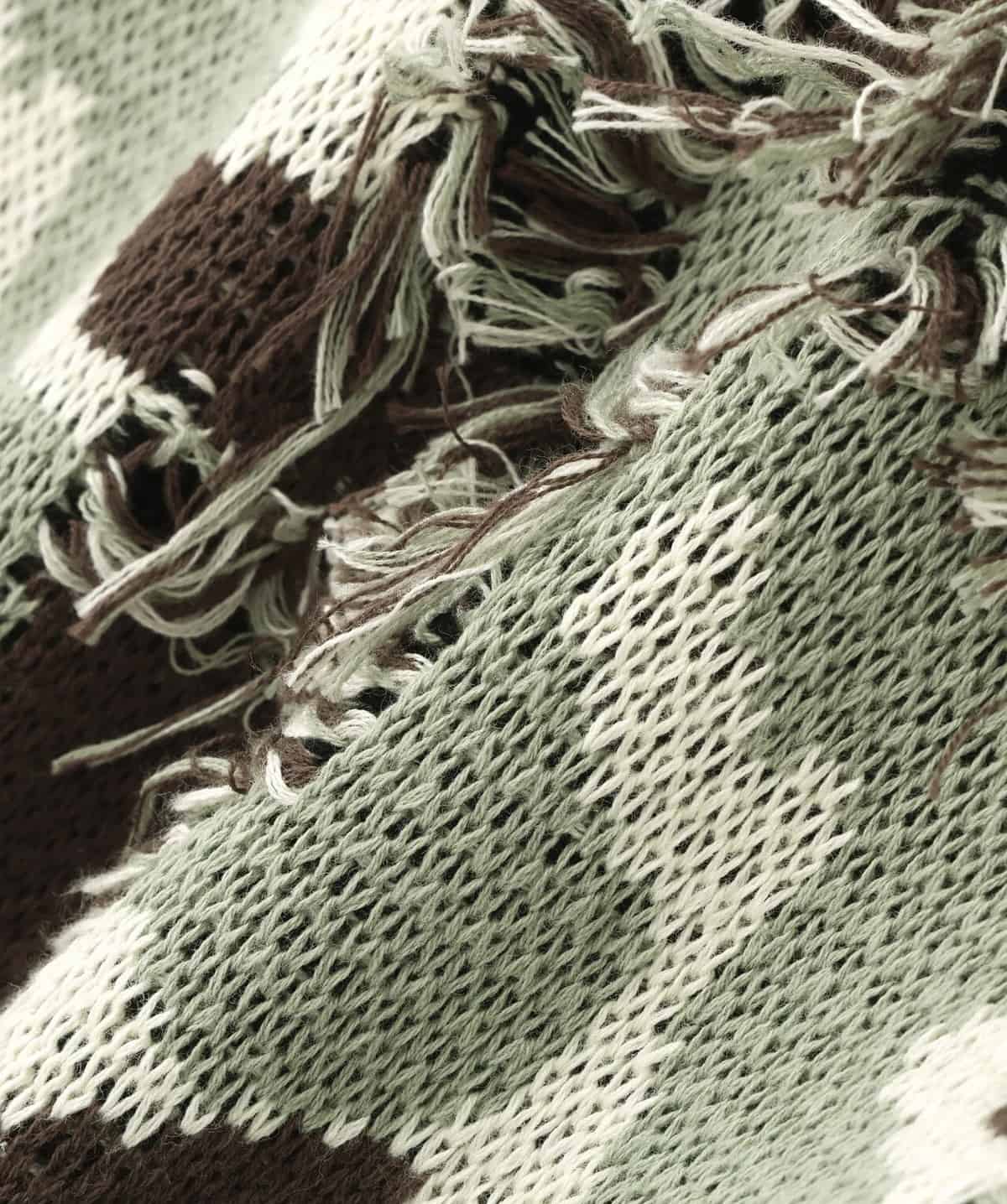 Danke Schon 25aw "Camo Knit Crewneck" Green Green M