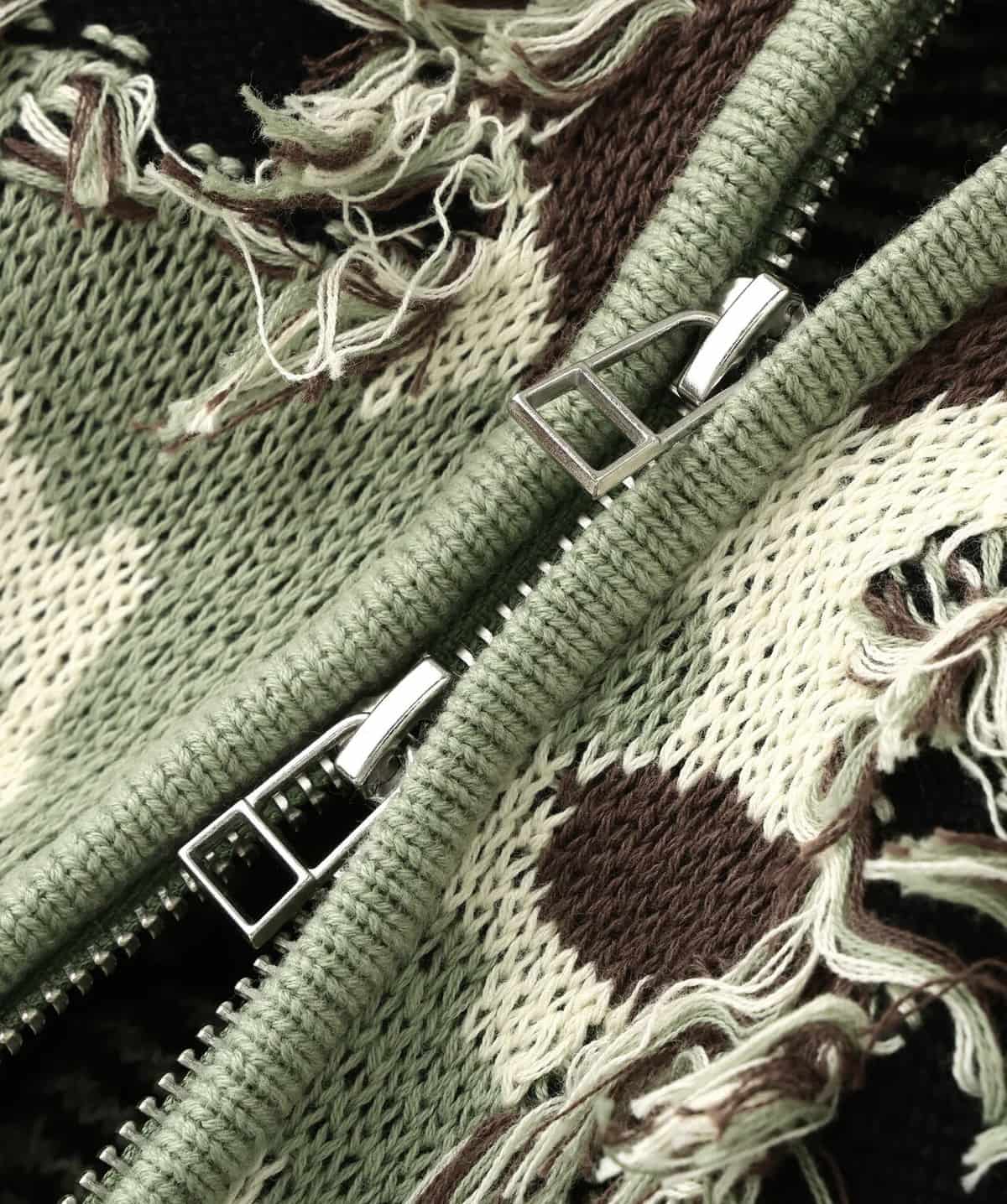 Danke Schon 25aw "Camo Knit Dorivers" Green Green M