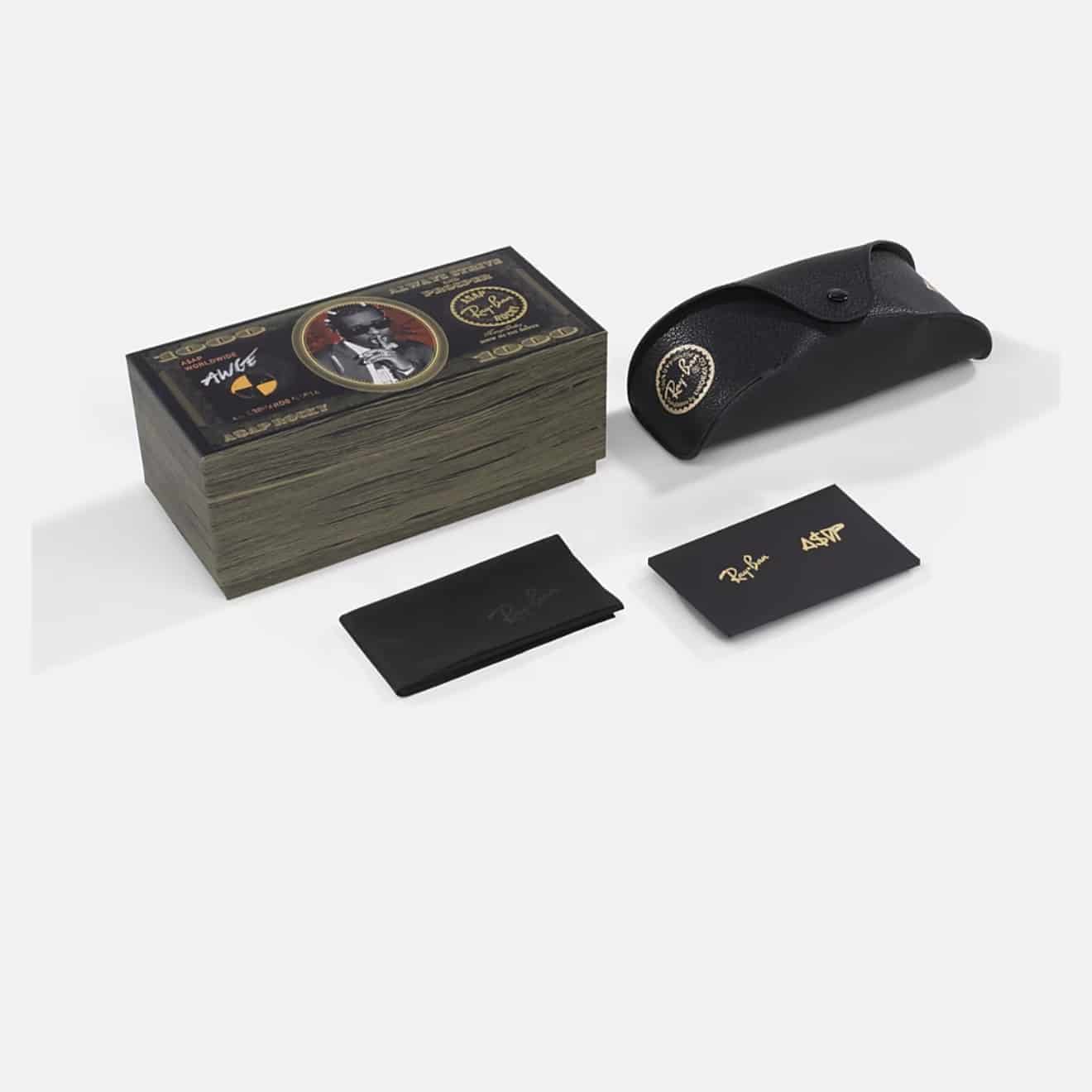 ASAP Rocky × Ray Ban "Mega Balorama Blacked Out Collection" Black Black One Size