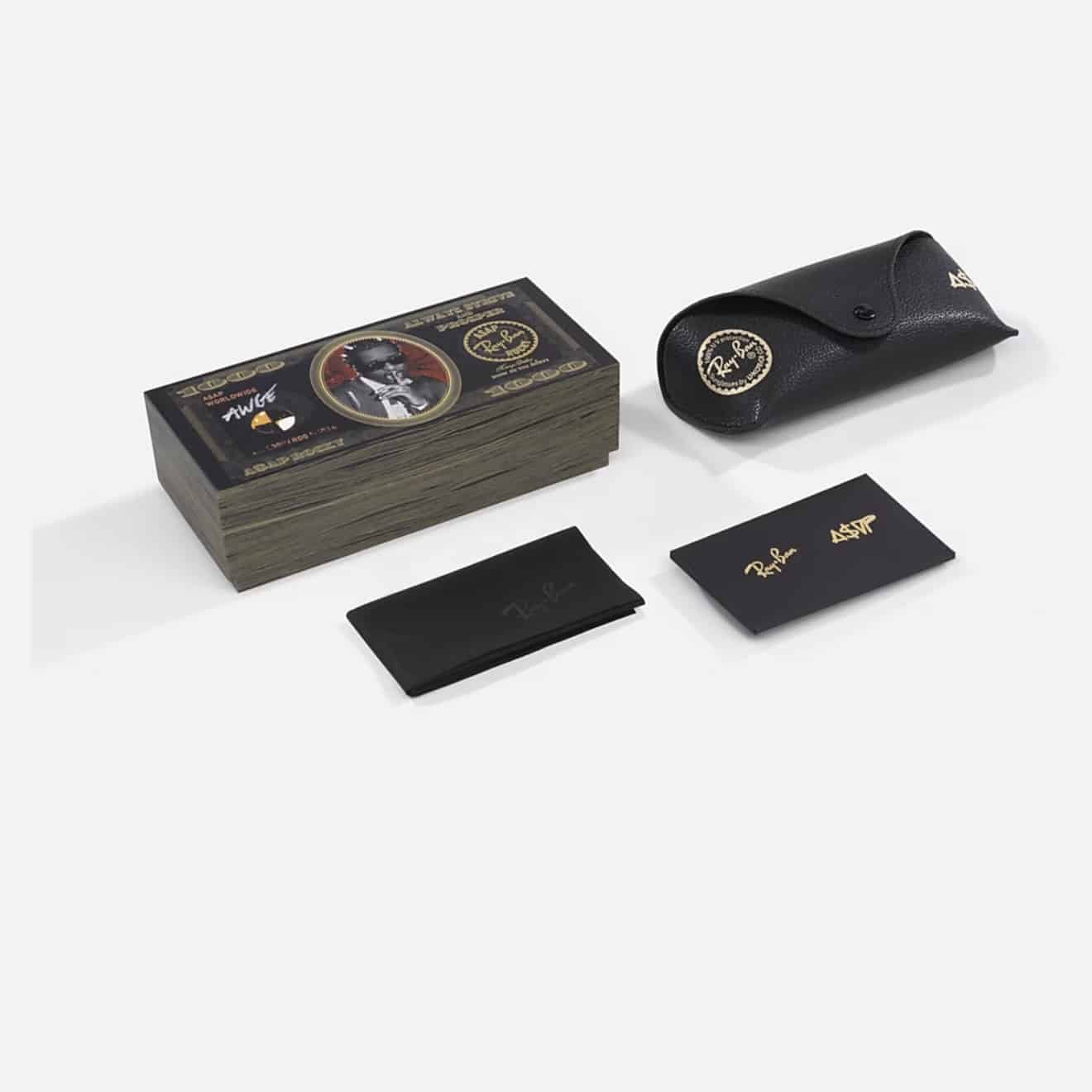 ASAP Rocky × Ray Ban "MegaWayfarer Blacked Out Collection" Black Black One Size