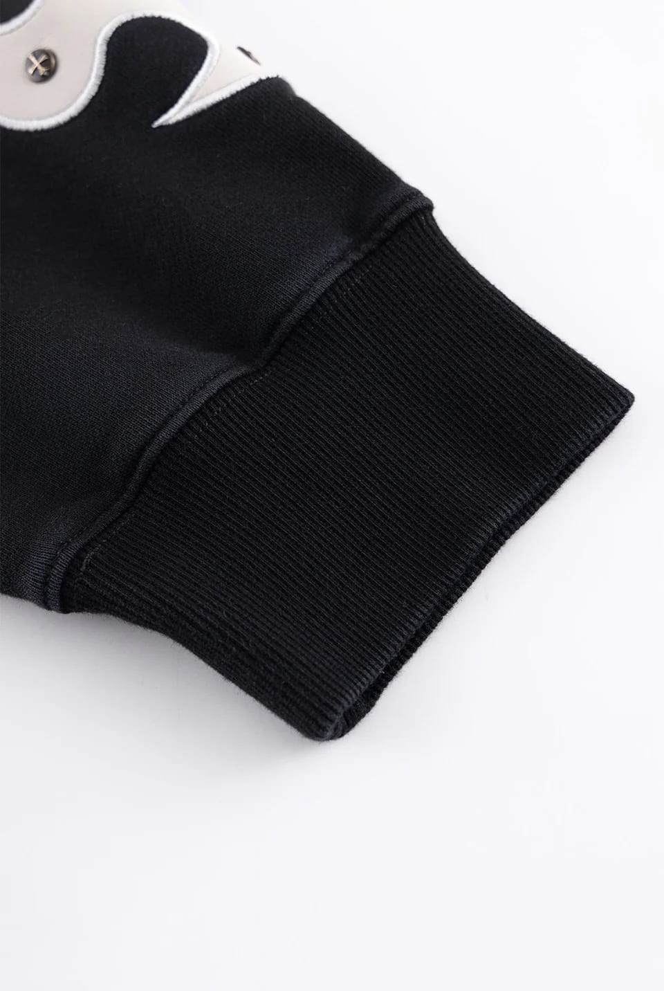 SUPPLIER 26ss "Fire Tribal Leather Patch Zip Hoodie" Black Black M