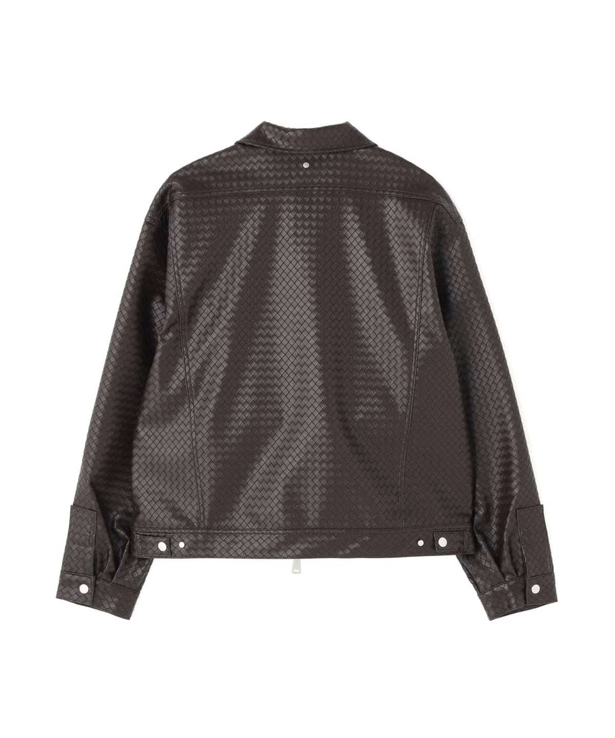 Danke Schon 26ss "Woven Faux Leather Blouson" Brown Brown M