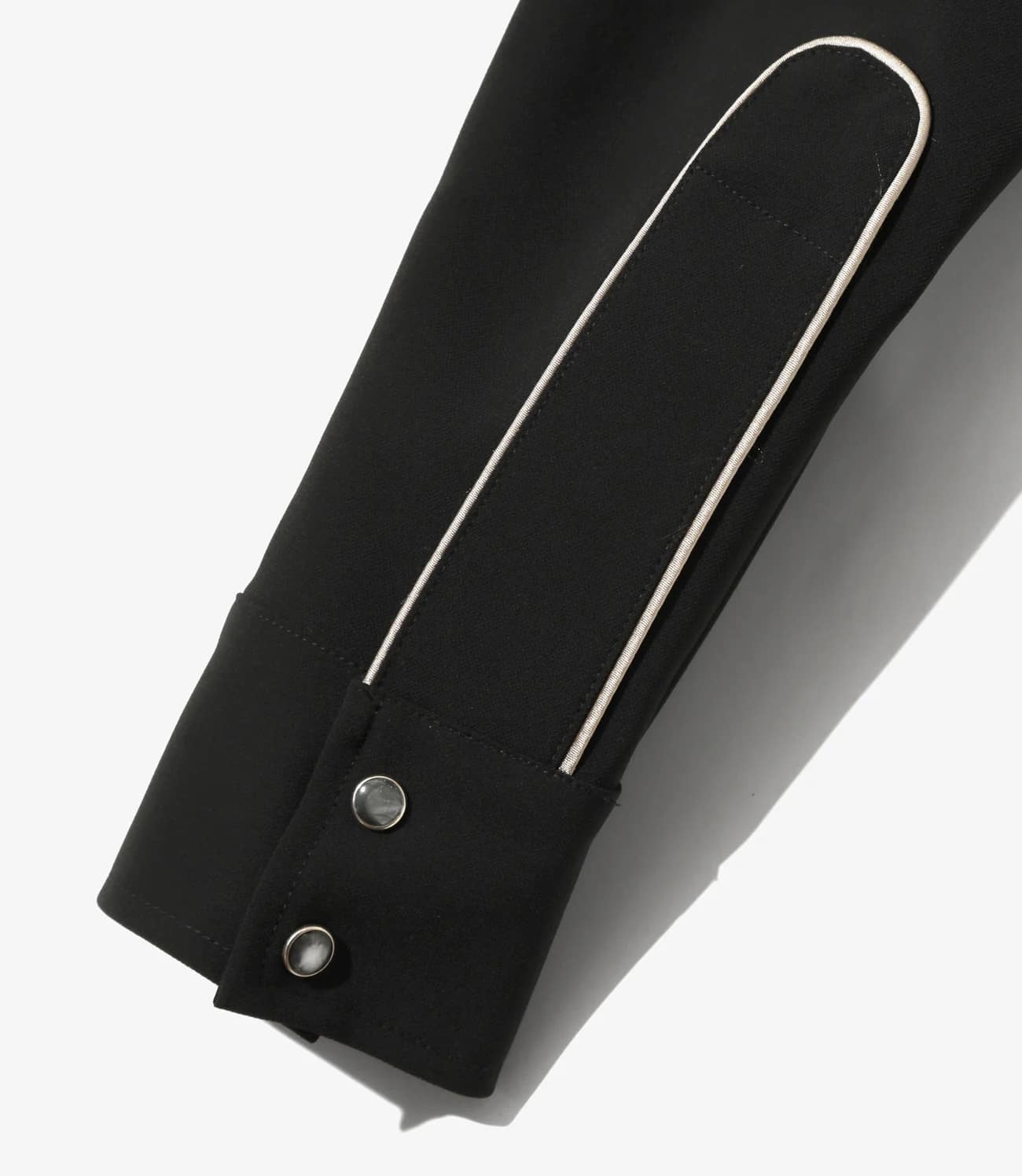 Needles 26ss "Piping Cowboy Jacket - Poly Double Cloth" Black Black S