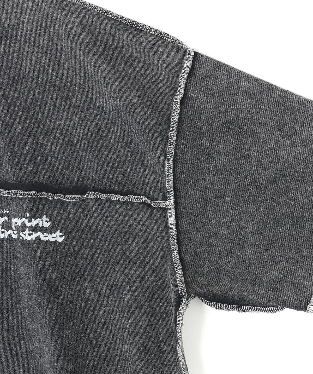 overprint 26ss "Exclusive Pigment Shopper Tee" Charcoal S