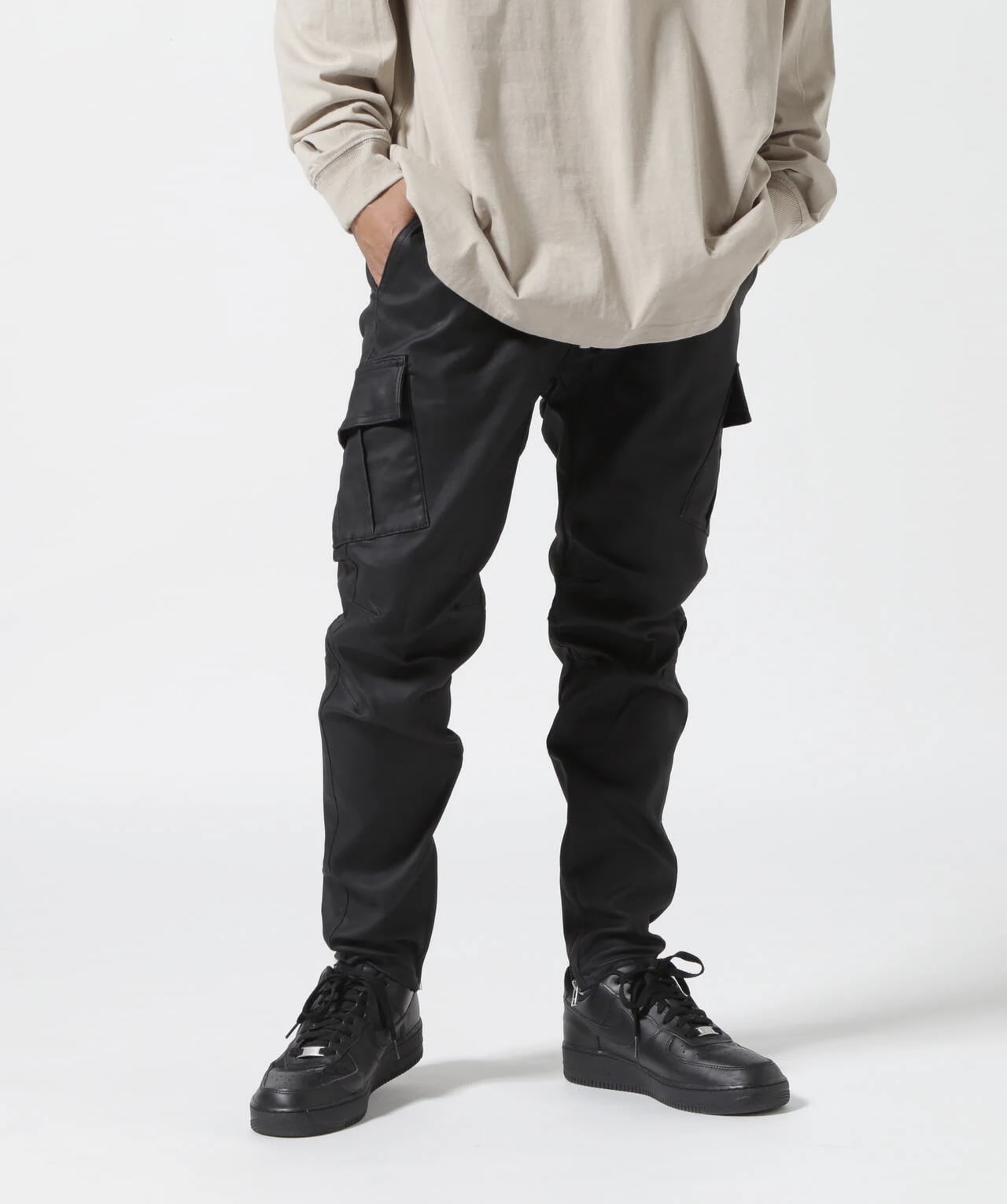 Danke Schon "Coating Zipcargo Pants" Black 28(S)