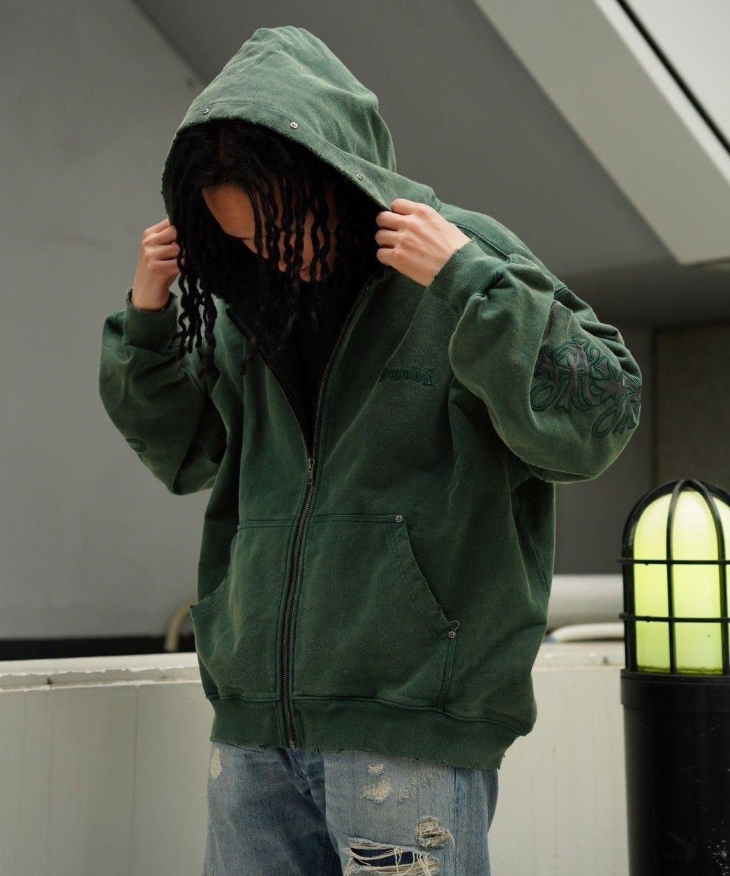 SUPPLIER EXCLUSIVE STUDS CROSS ZIP HOODIE(M KHAKI)｜ L.H.P｜池袋