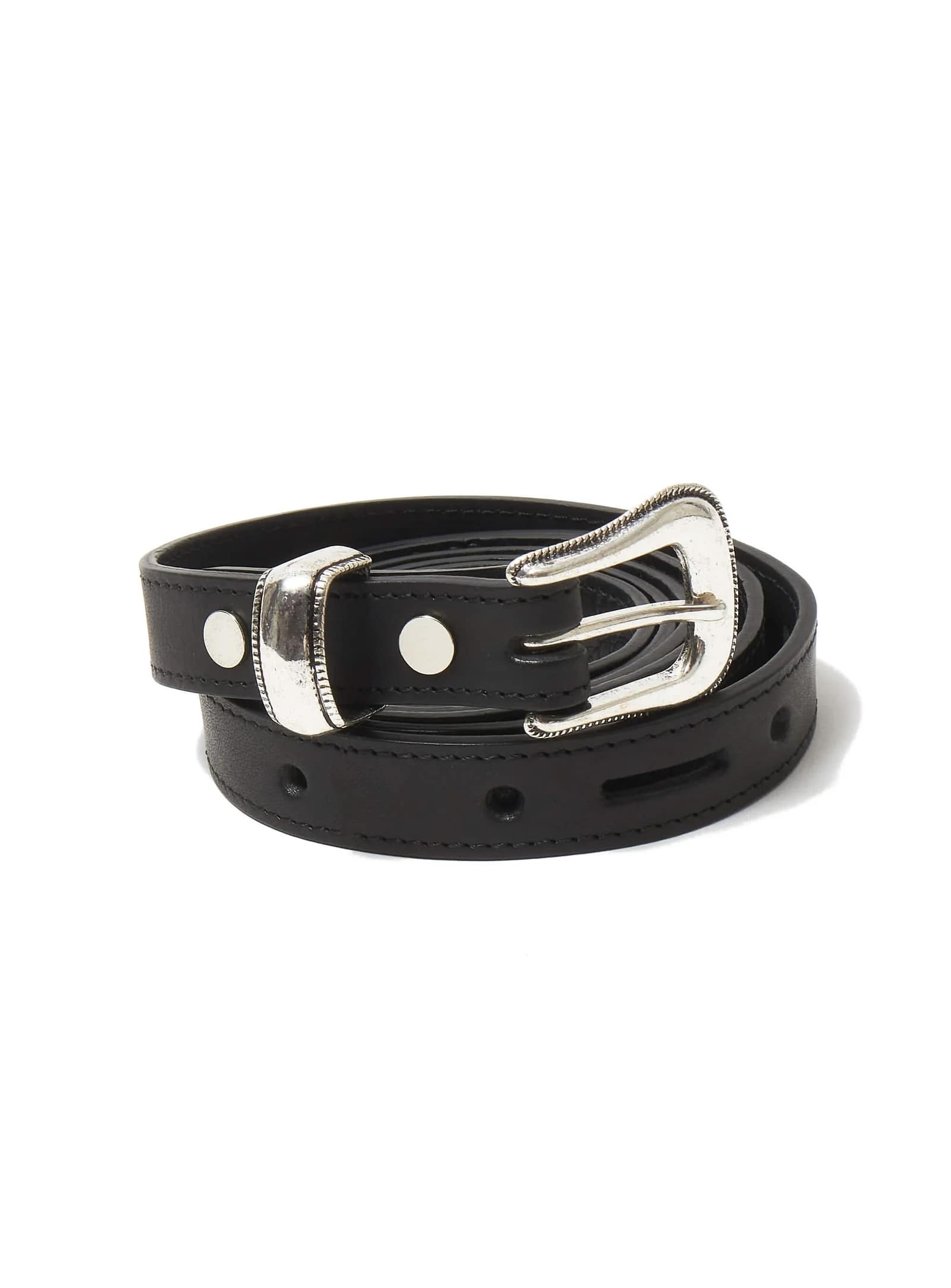 SUGARHILL GILL LEATHER RING BELT BLACK - afaautoelectrical