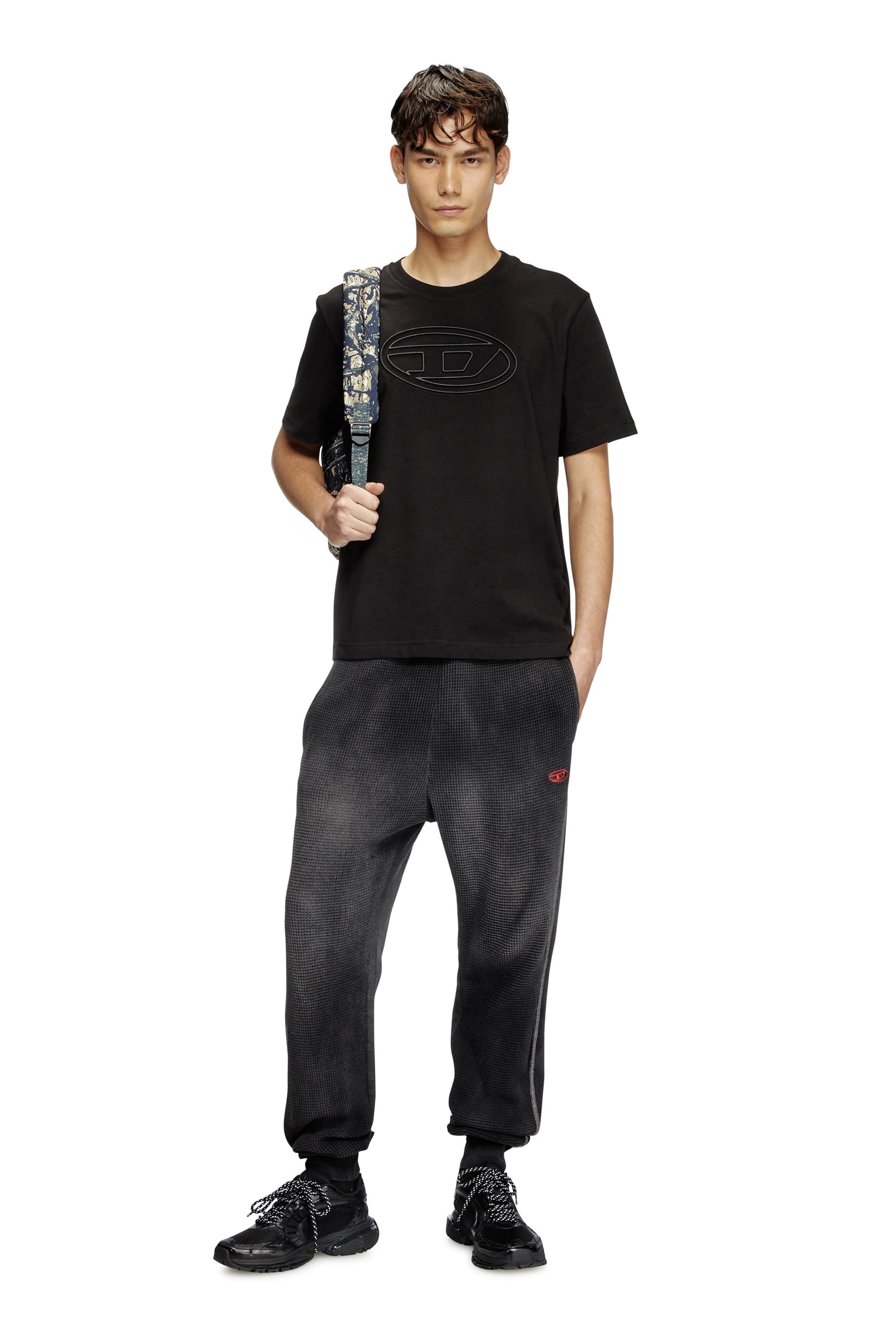S-BOXT-HOOD-ZIP-DIV Zip-up hoodie with Diesel embroidery