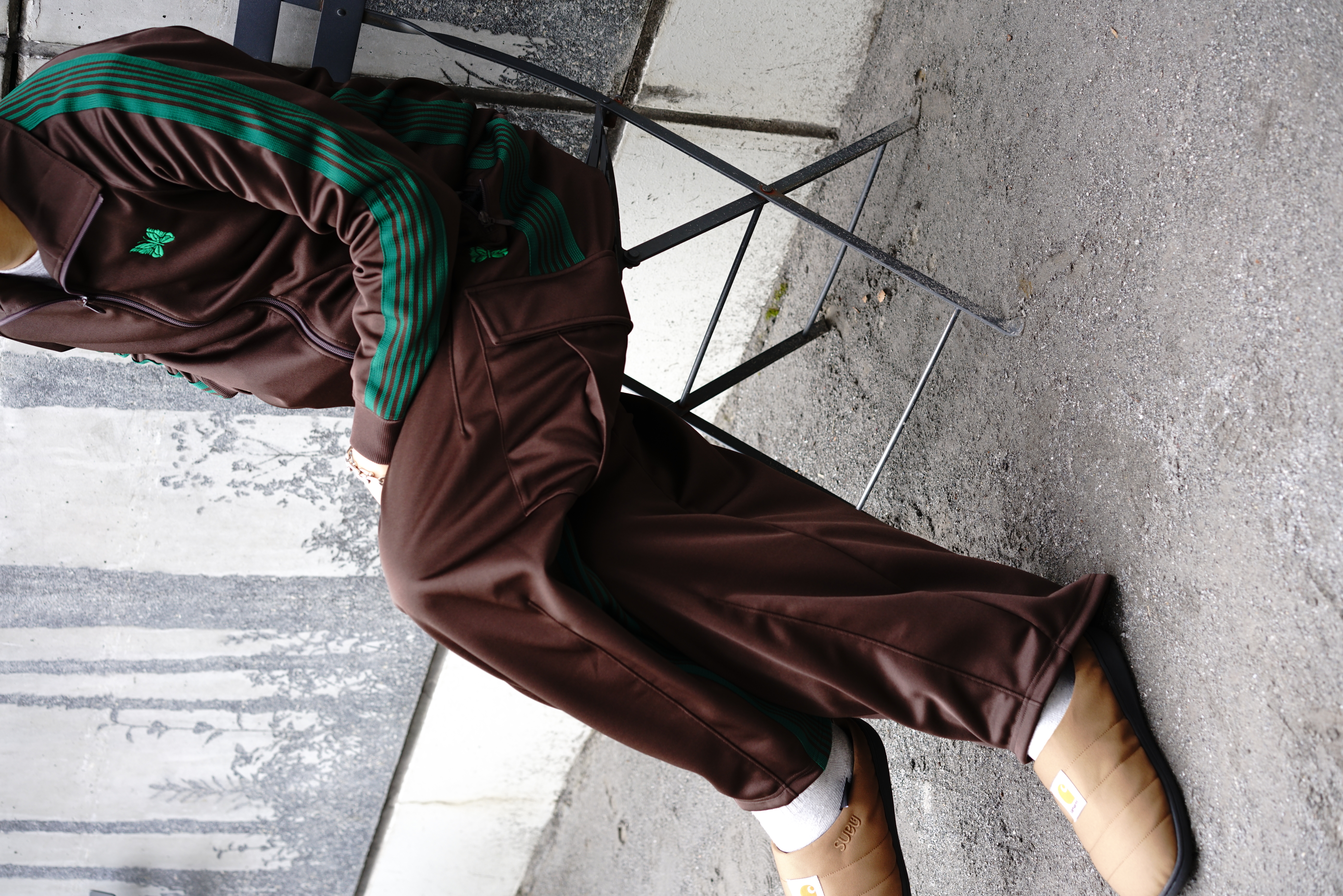 NEEDLES H.D. Track Pant Poly Smooth ブラウン