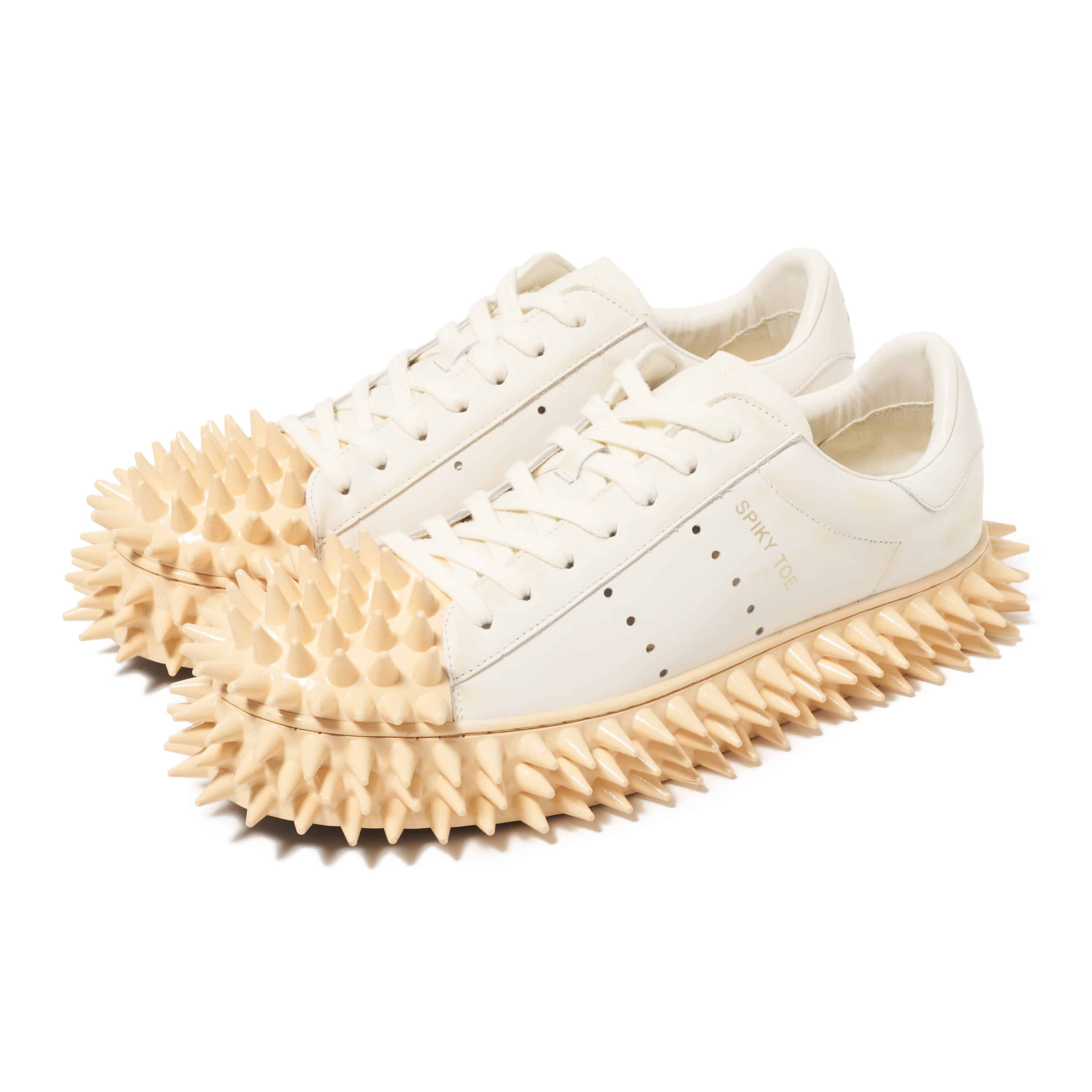 doublet 25aw "SPIKY LEATHER SNEAKER" White White 25H