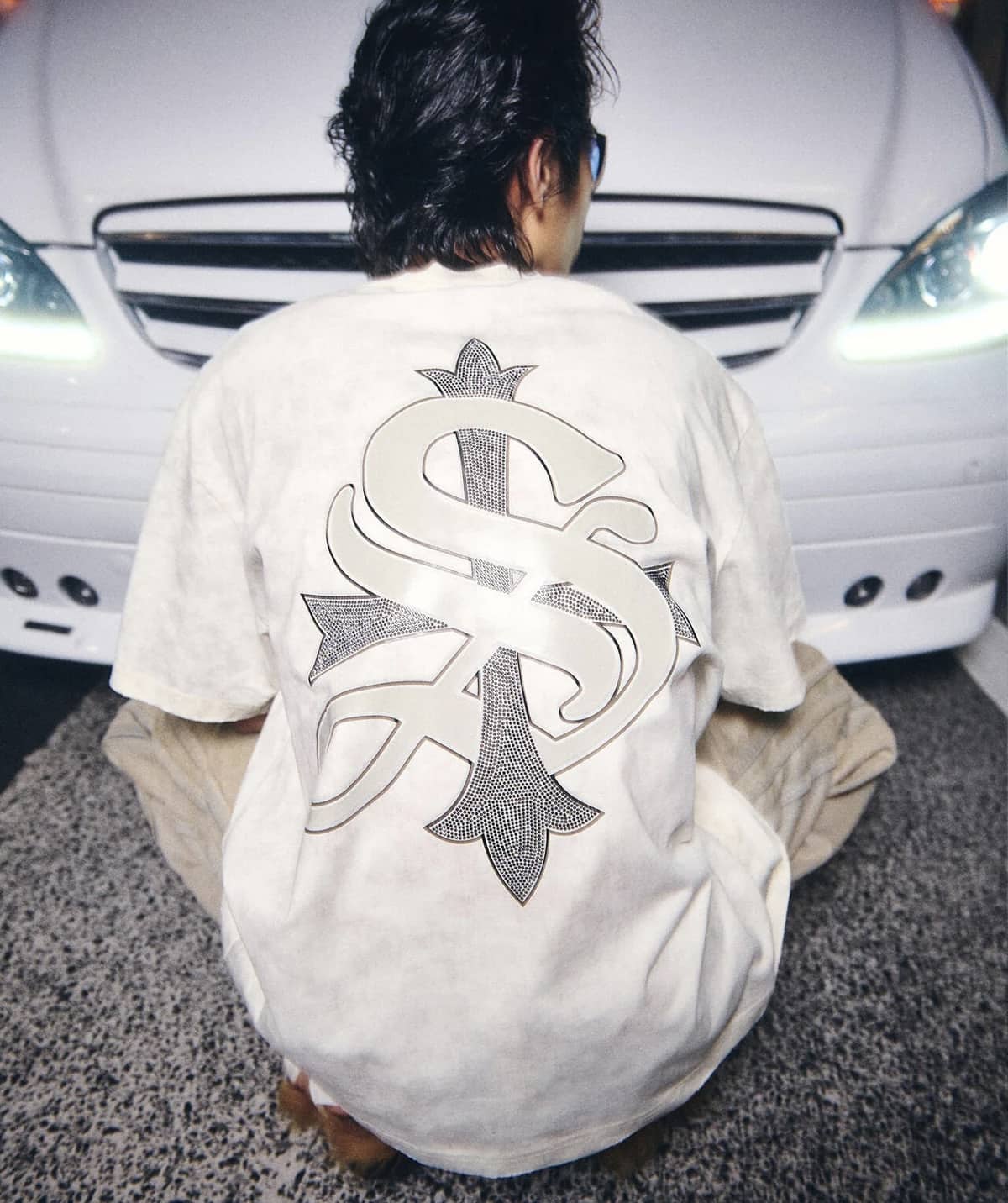 SUPPLIER 25ss "Exclusive Damage Pierced Cross Tee" White White M