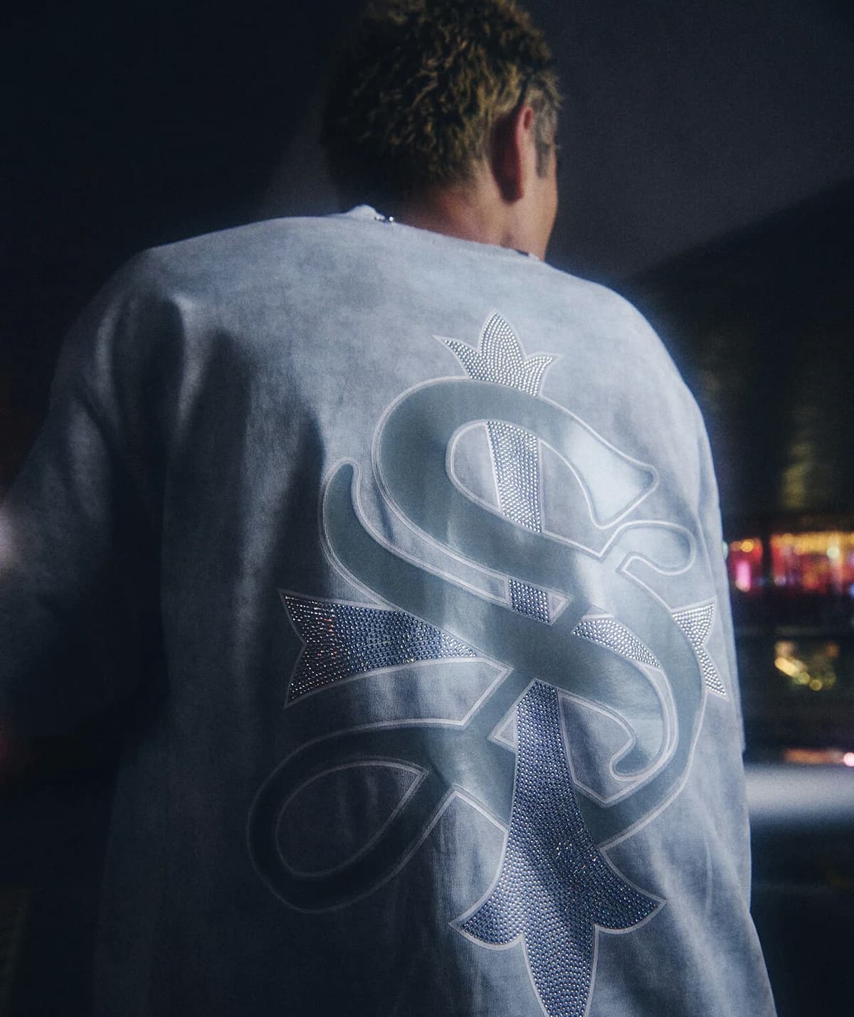 SUPPLIER 25ss "Exclusive Damage Pierced Cross Tee" Grey Grey M