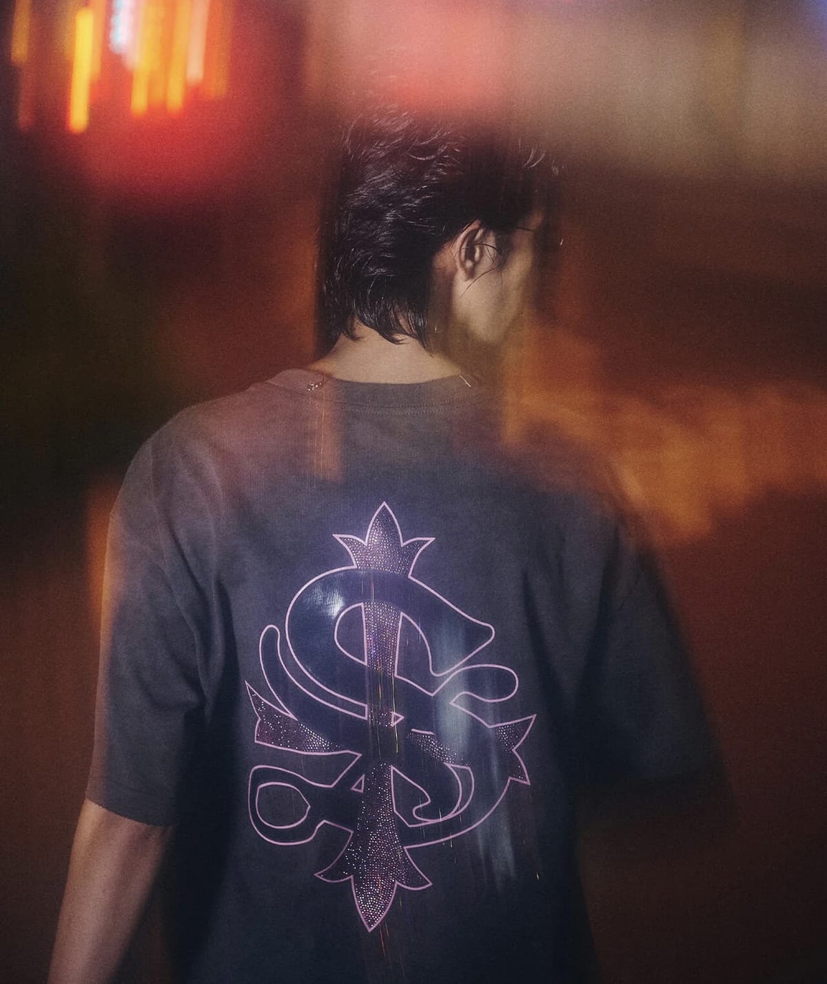 SUPPLIER 25ss "Exclusive Damage Pierced Cross Tee" Black Black M