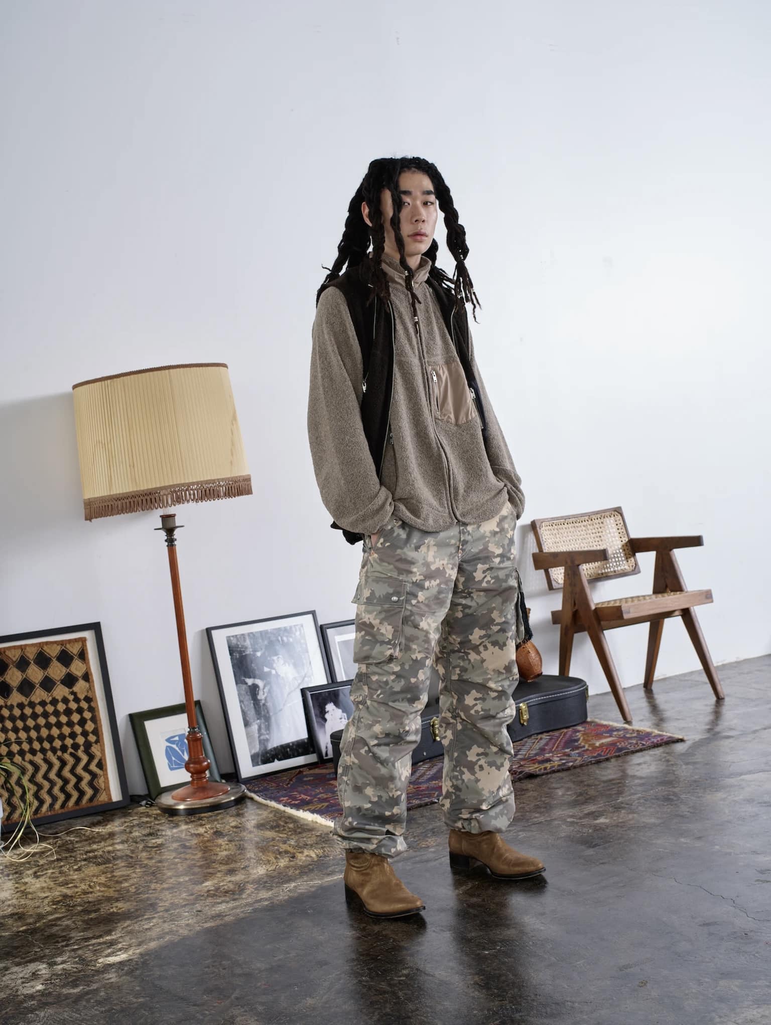 SUGARHILL 25aw "Boa Zip Jacket" Dark Brown Dark Brown 3