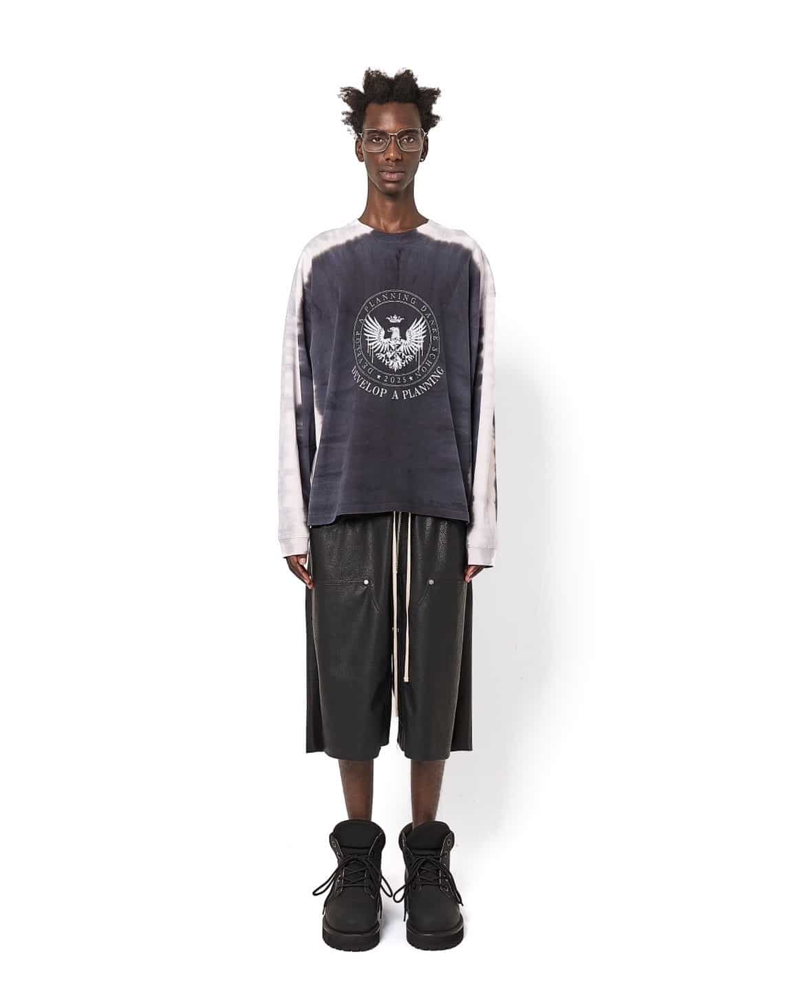 Danke Schon 25aw "Tie Dye L/S Tee Mils" Black M