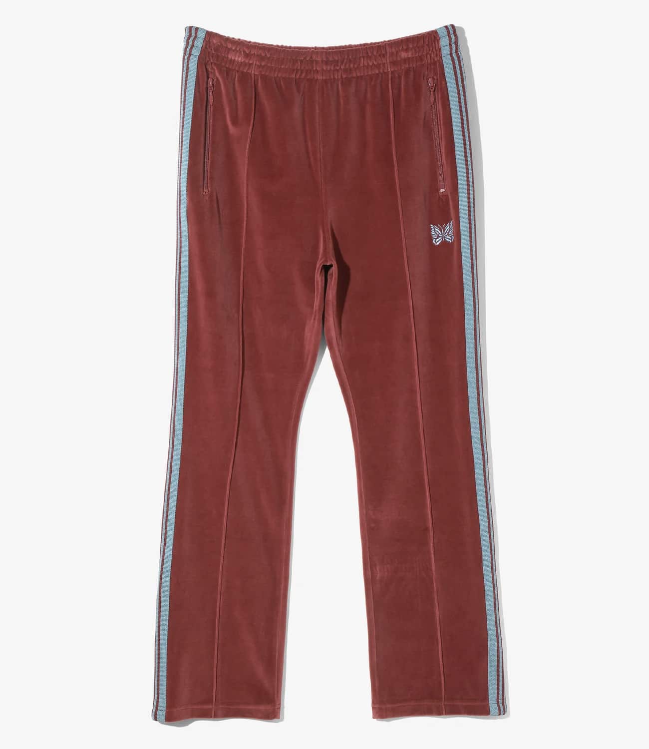 Needles 25aw "Narrow Track Pant - C/PE Velour" Burgundy Burgundy XS