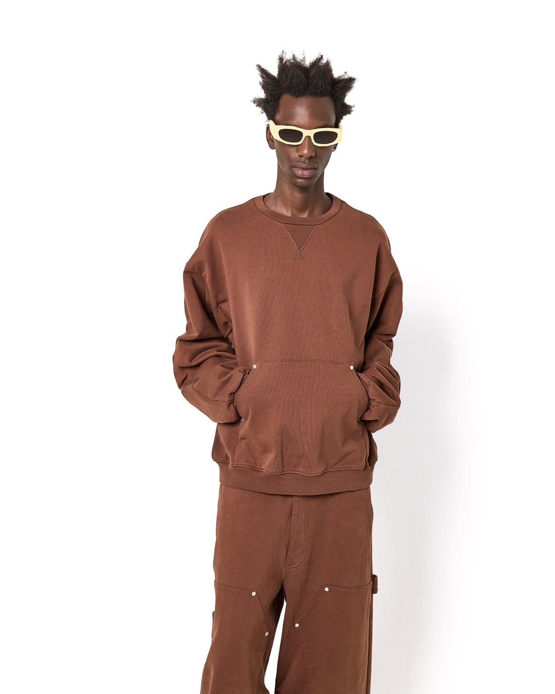 Danke Schon 25aw "480HW Sweat Crewneck" Brown Brown S