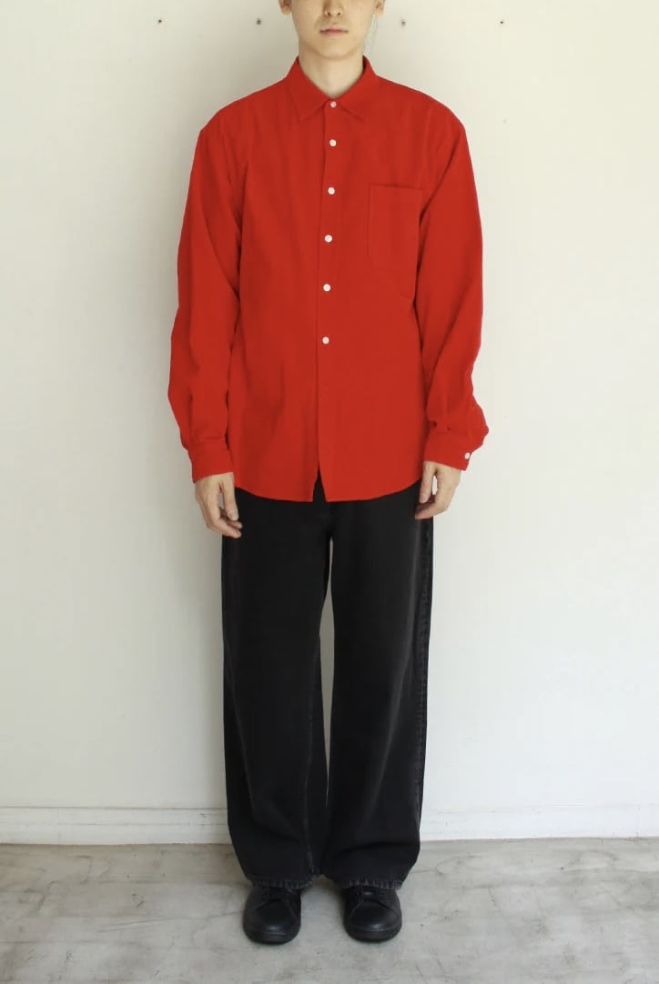 soe 25aw "Garment Dyed Dad Shirts" Red 2(L)