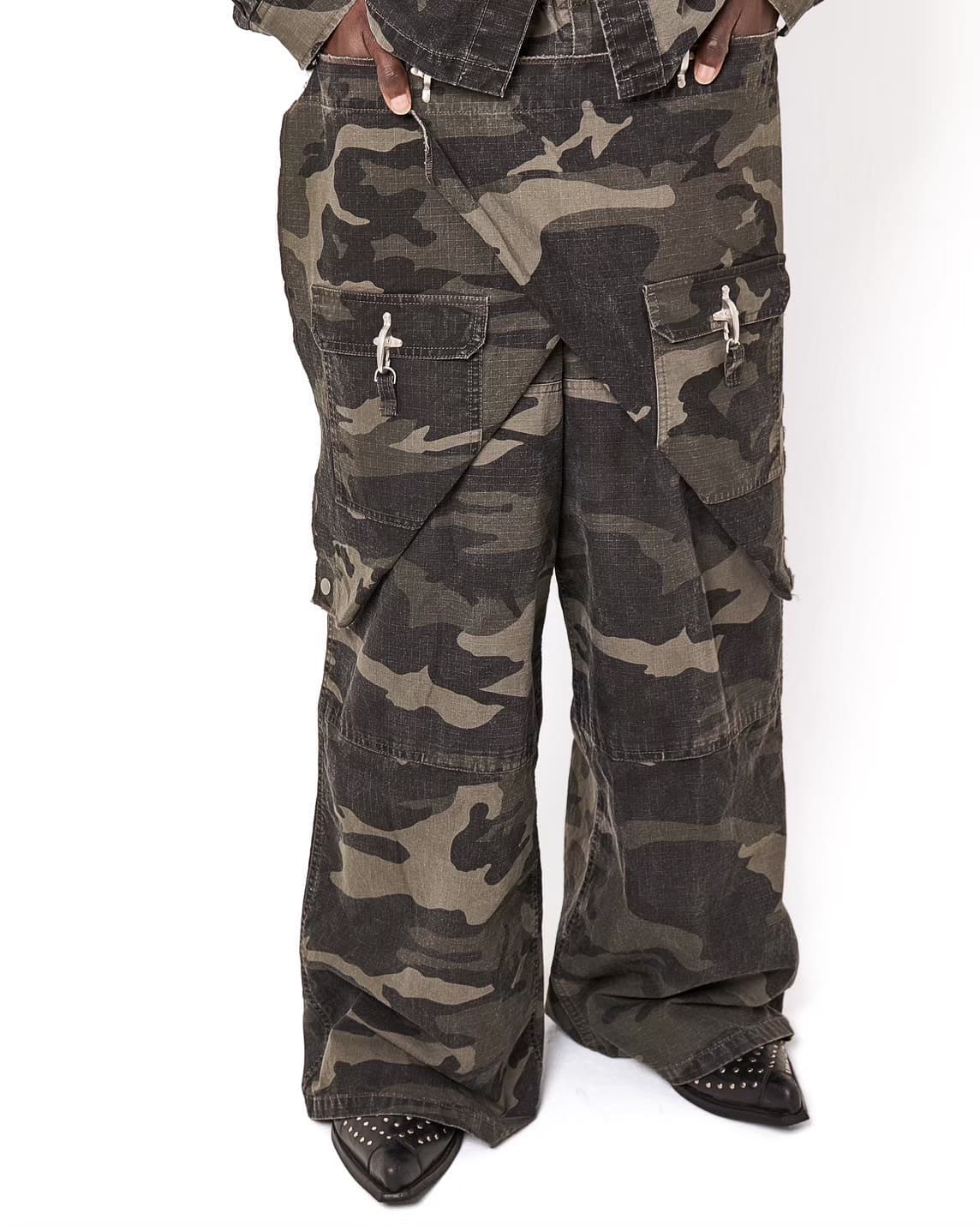 Danke Schon 25aw "Ripstop Apron Cargo Pants" Camo Camo S