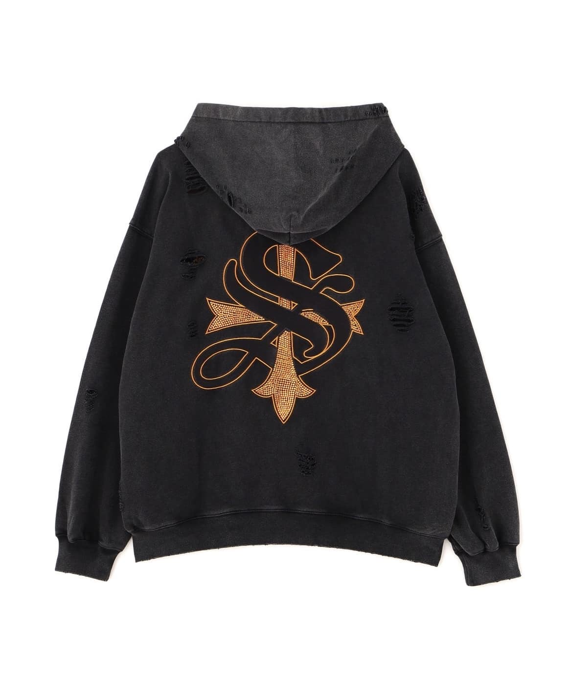 SUPPLIER 25aw "Exclusive Damage Cross Hoodie" Orange Orange M