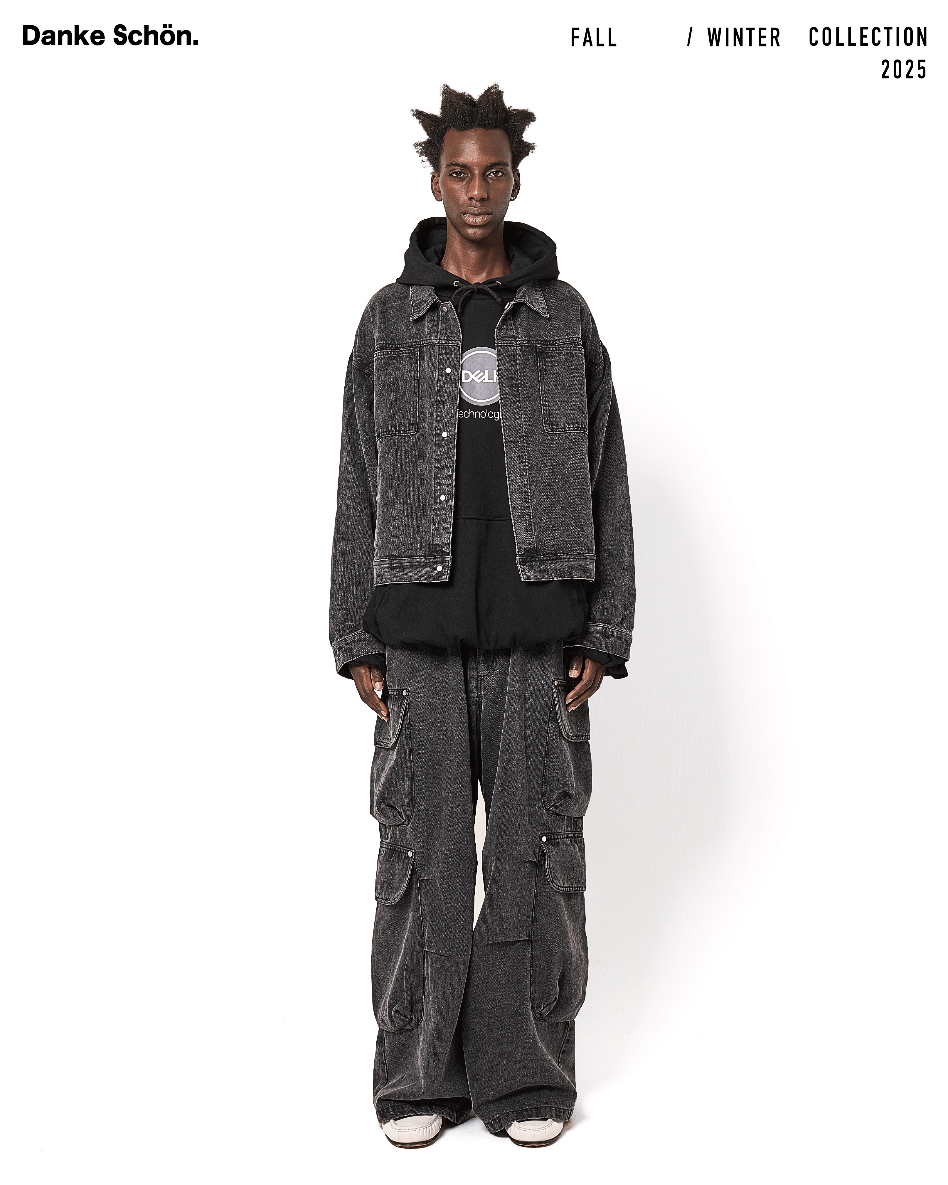 Danke Schon 25aw "12oz Chemical Denim Jacket" Black Black S