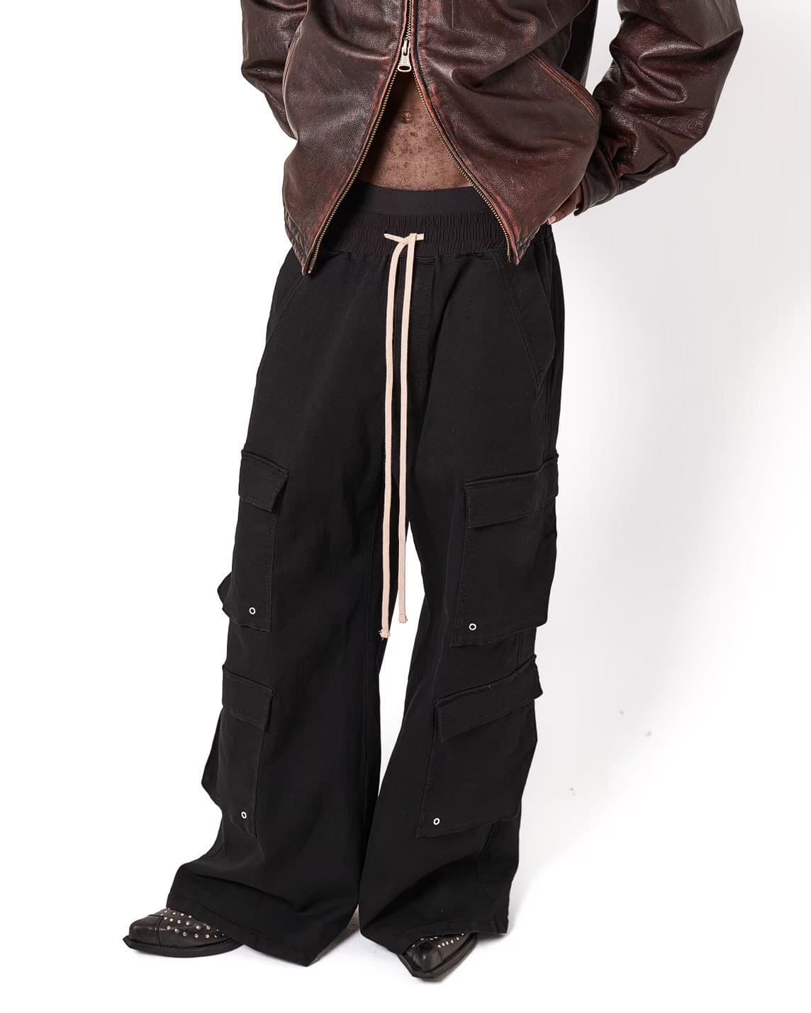 Danke Schon 25aw "TC Black Flare Cargo Pants" Black S(28)