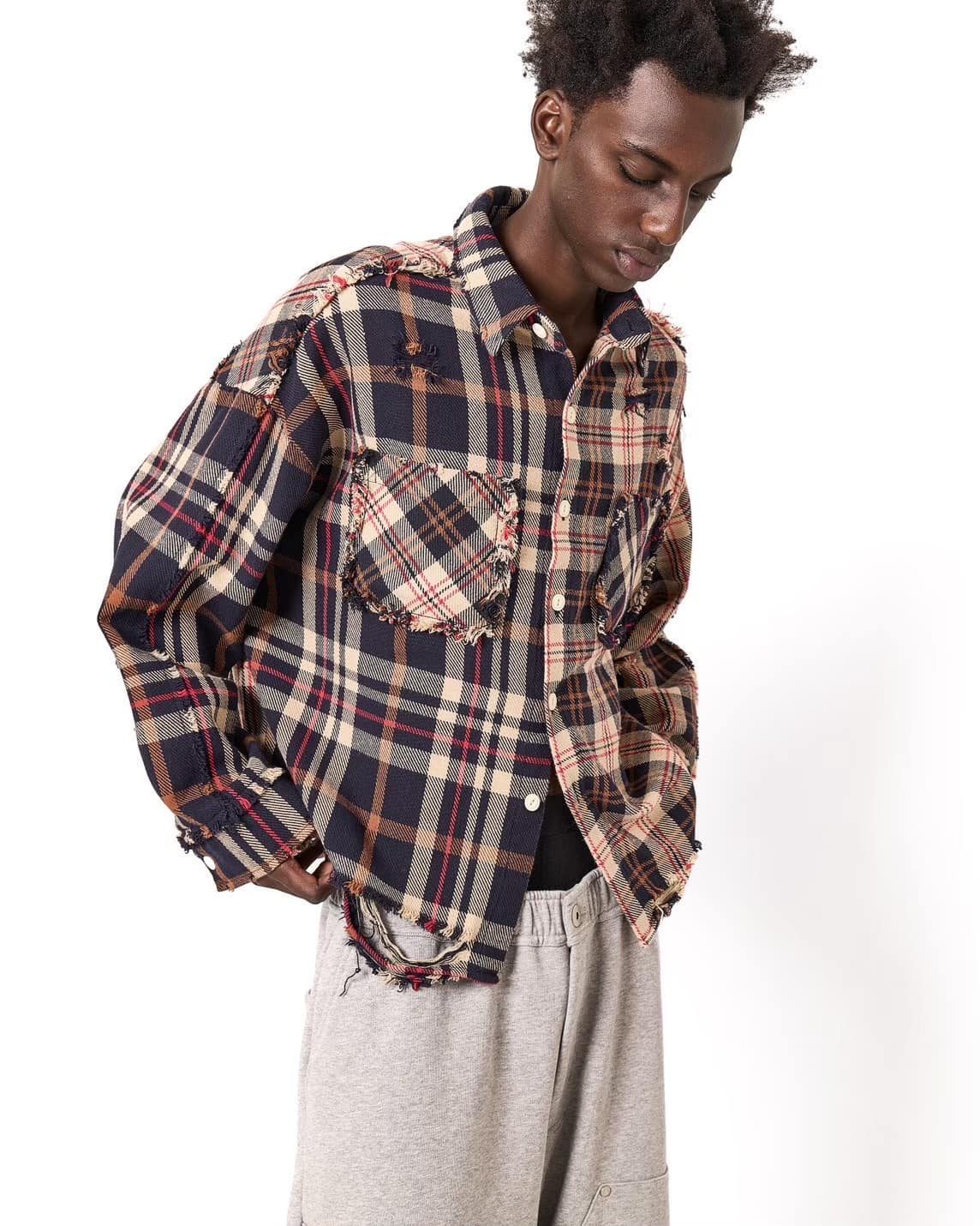 Danke Schon 25aw "Flannel Shirts" Navy Navy M