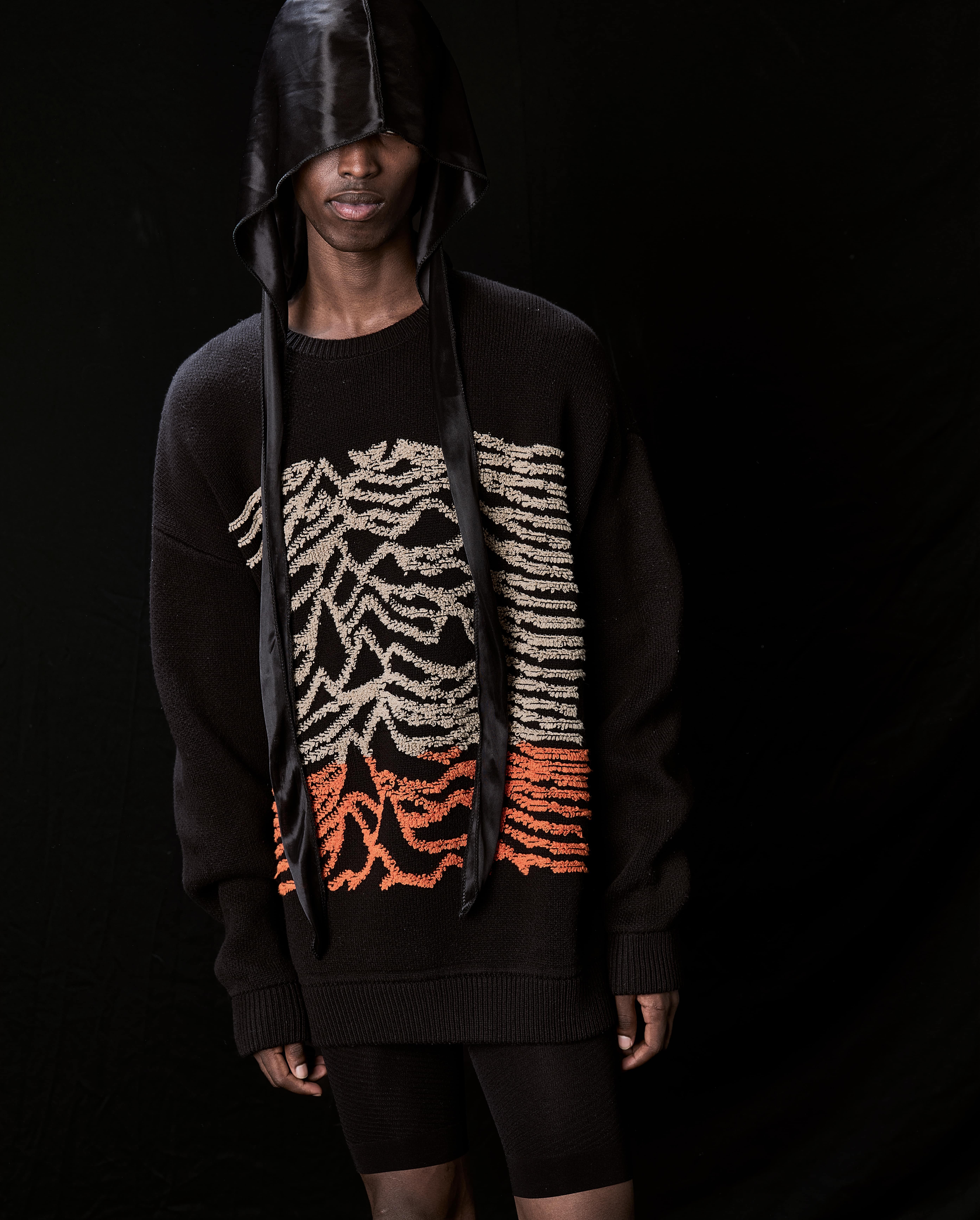 Danke Schon 25aw "Tc Knit Pattern" Black Black M