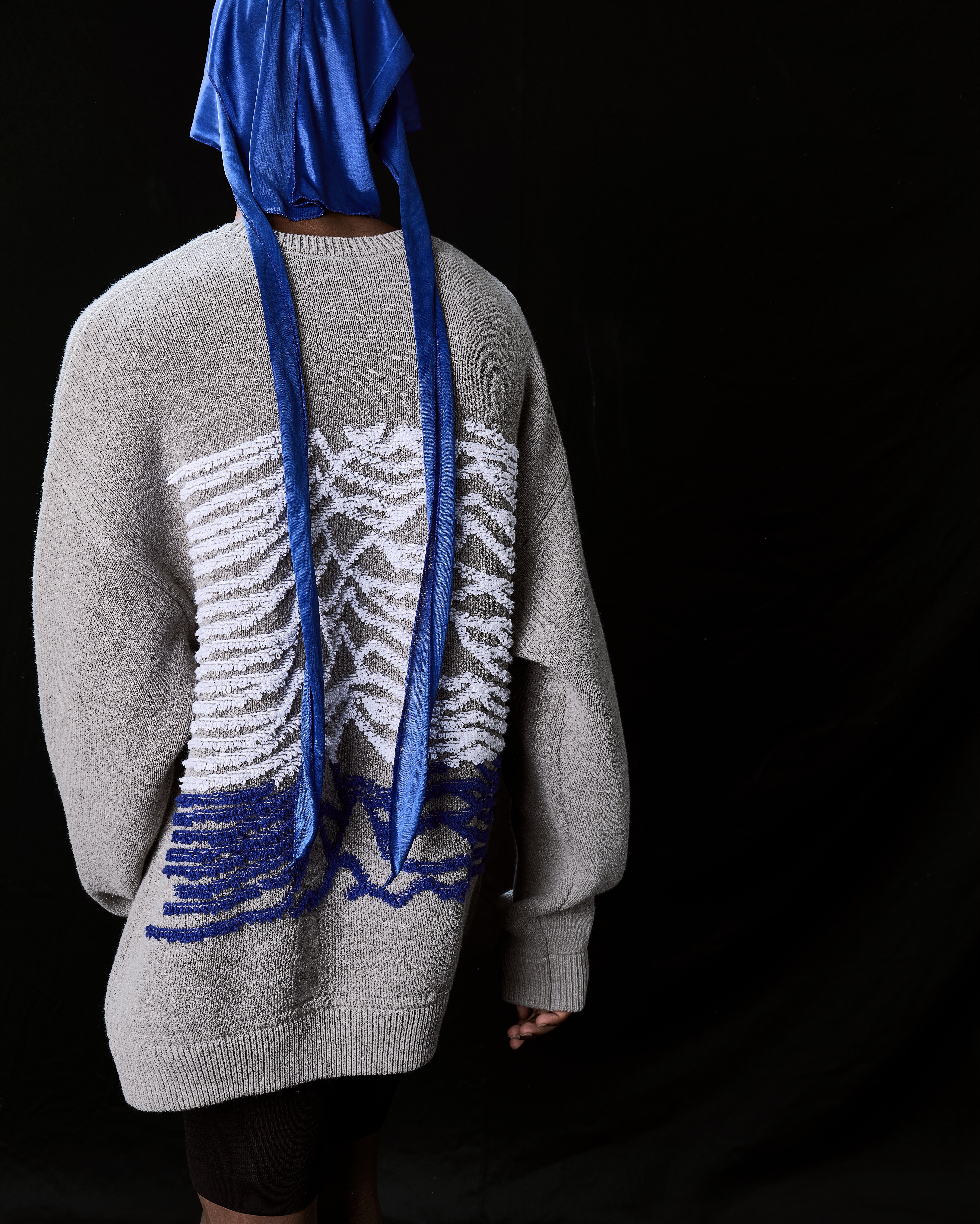 Danke Schon 25aw "Tc Knit Pattern" Grey Grey M