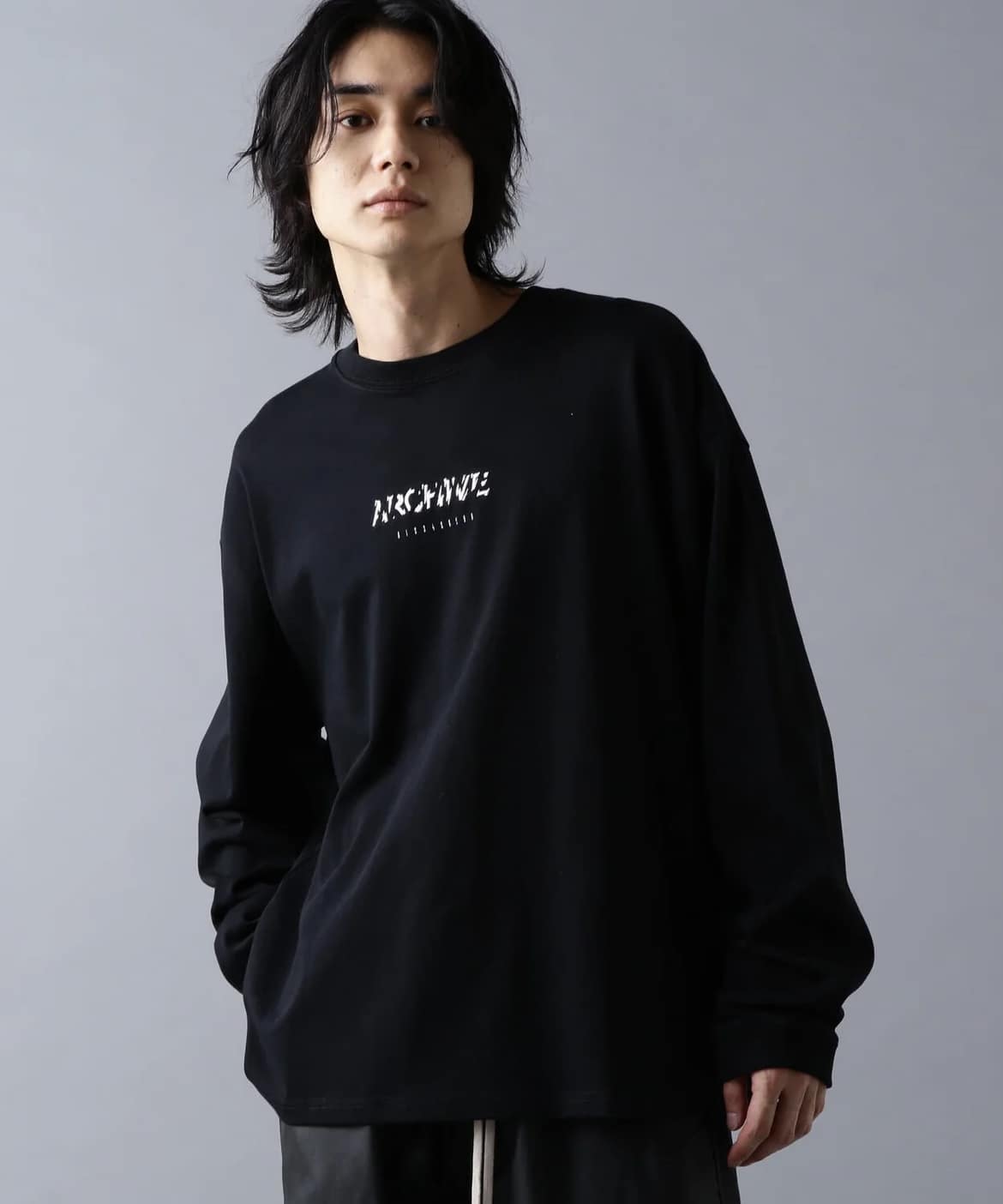 A4A 25aw "LS TEE FLOWER" Black Black S
