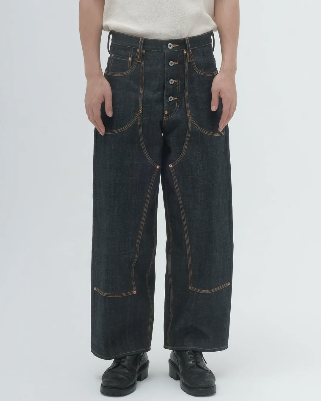 SUGARHILL 25aw "Classic Double Knee Denim Pants" Rigid Indigo 30