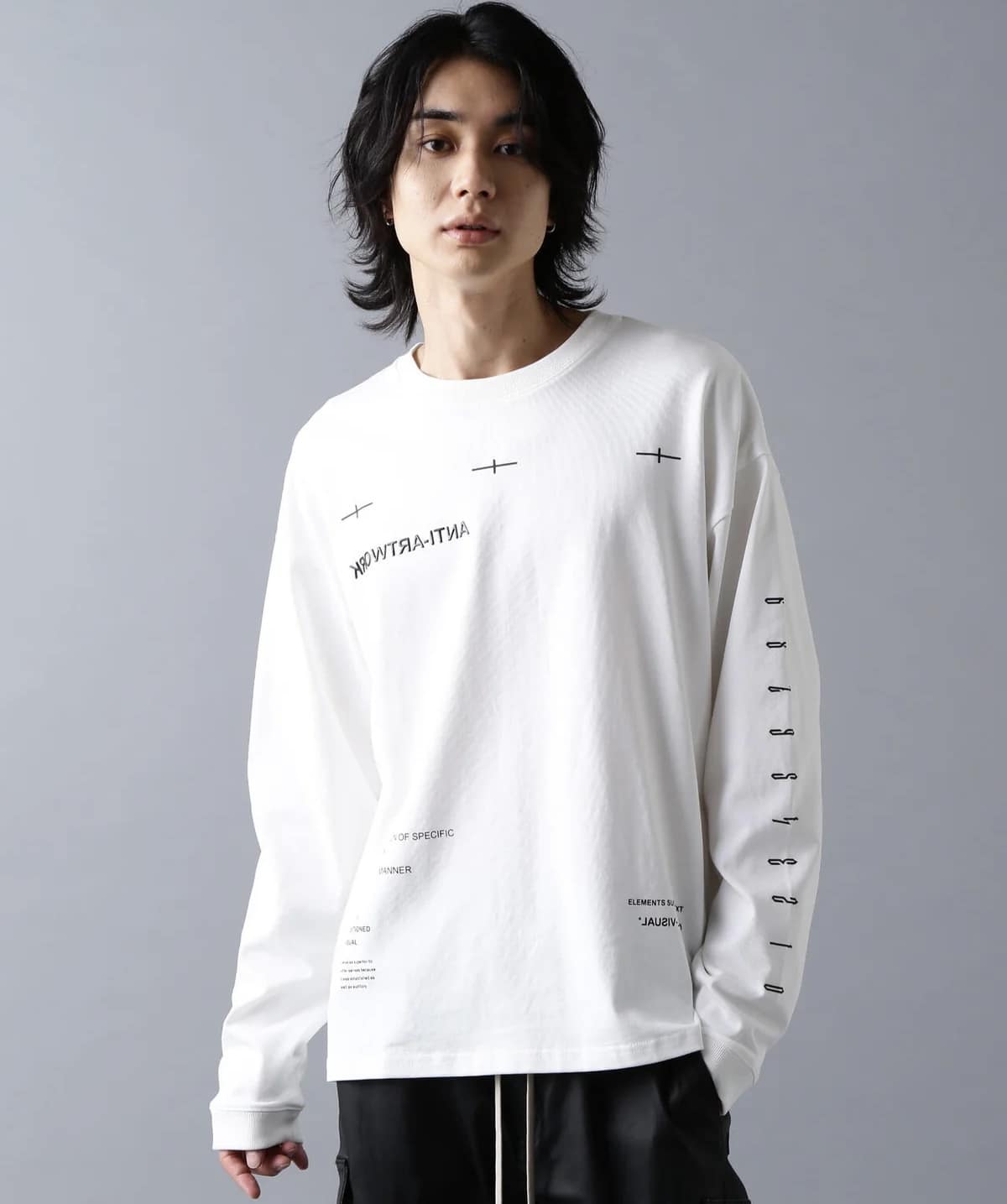 A4A 25aw "Number L/S Tee" White White S
