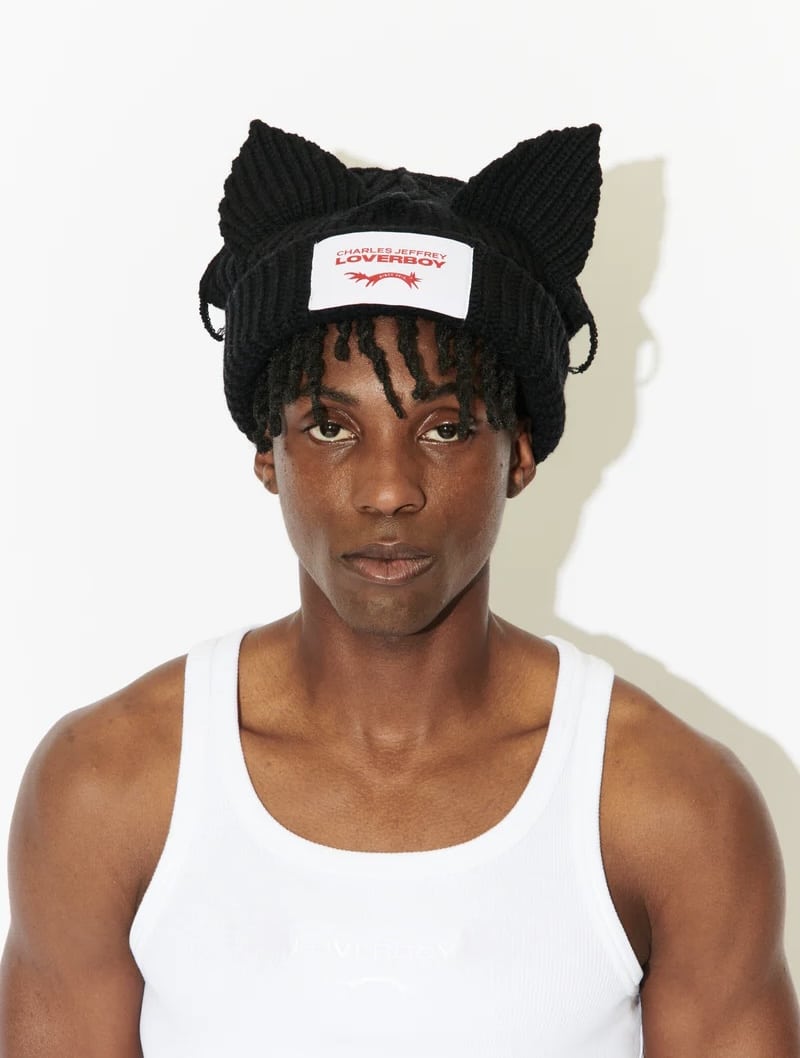 Charles Jeffrey LOVERBOY "Chunky Ears Beanie" Black Black One Size