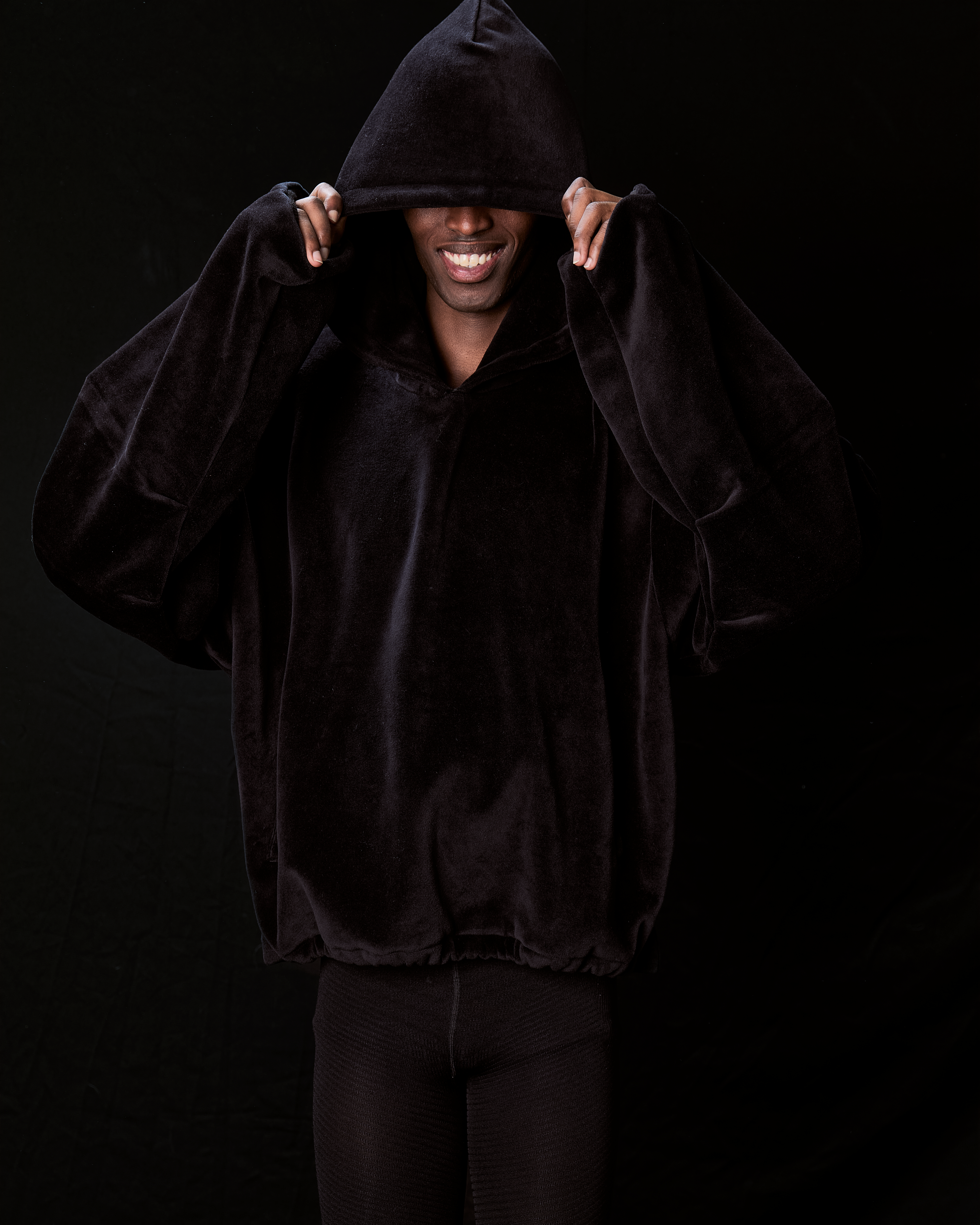 Danke Schon 25aw "W-Face Velour Pull Hoody" Black Black S