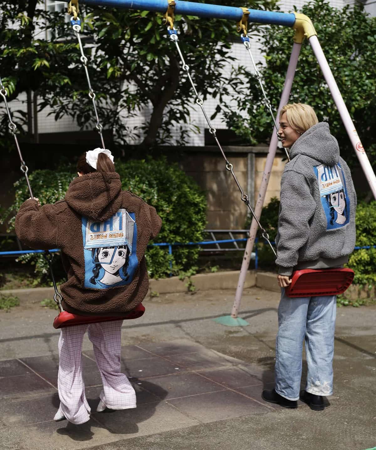 overprint 25aw "Exclusive SHOPPER Bonding Boa Hoodie" Brown Brown S