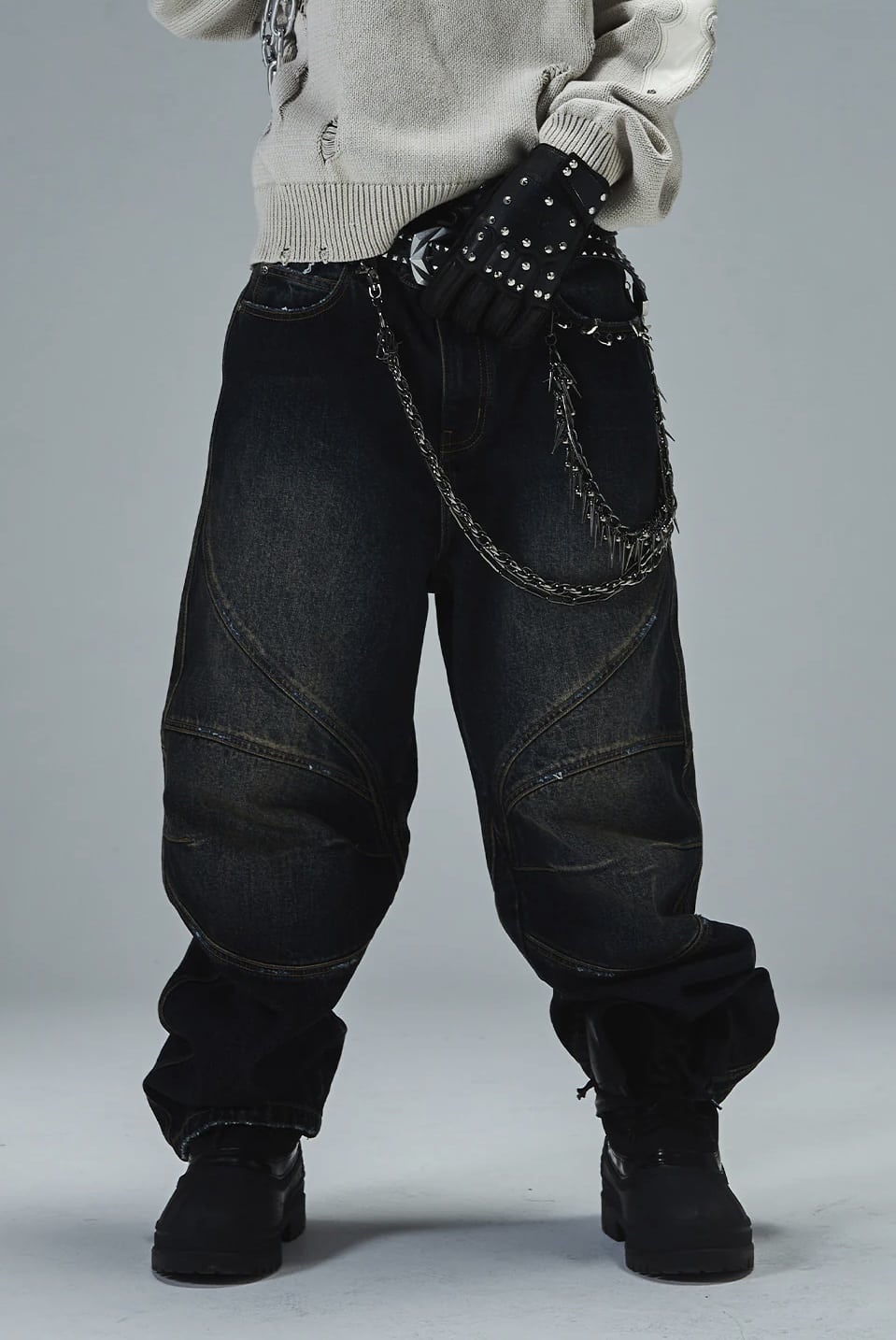 SUPPLIER 25aw "Switching Pierced Baggy Jeans" Blue Blue S