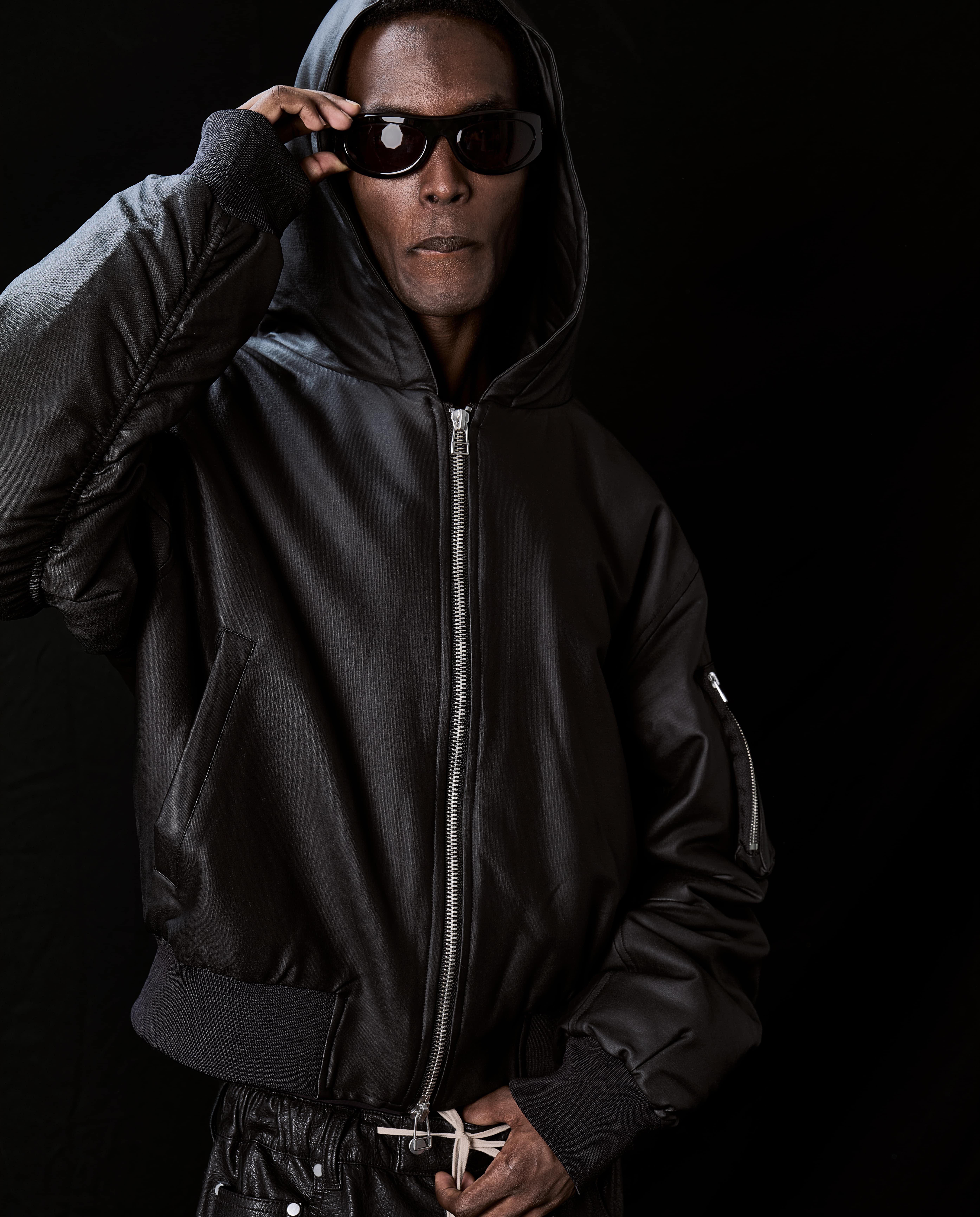 Danke Schon 25aw "Coating Hood MA-1" Black S