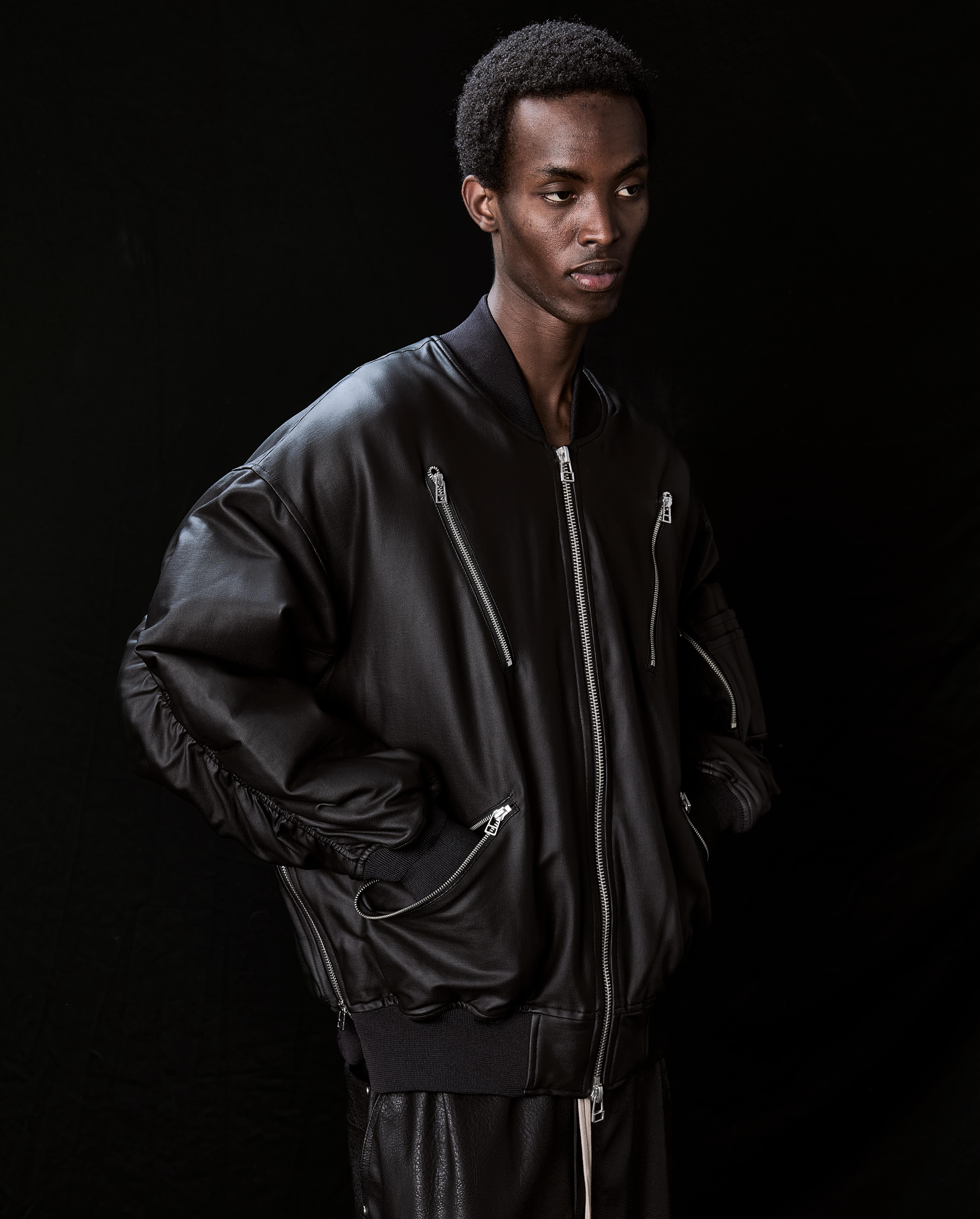 Danke Schon 25aw "Coating Zip MA-1" Black S