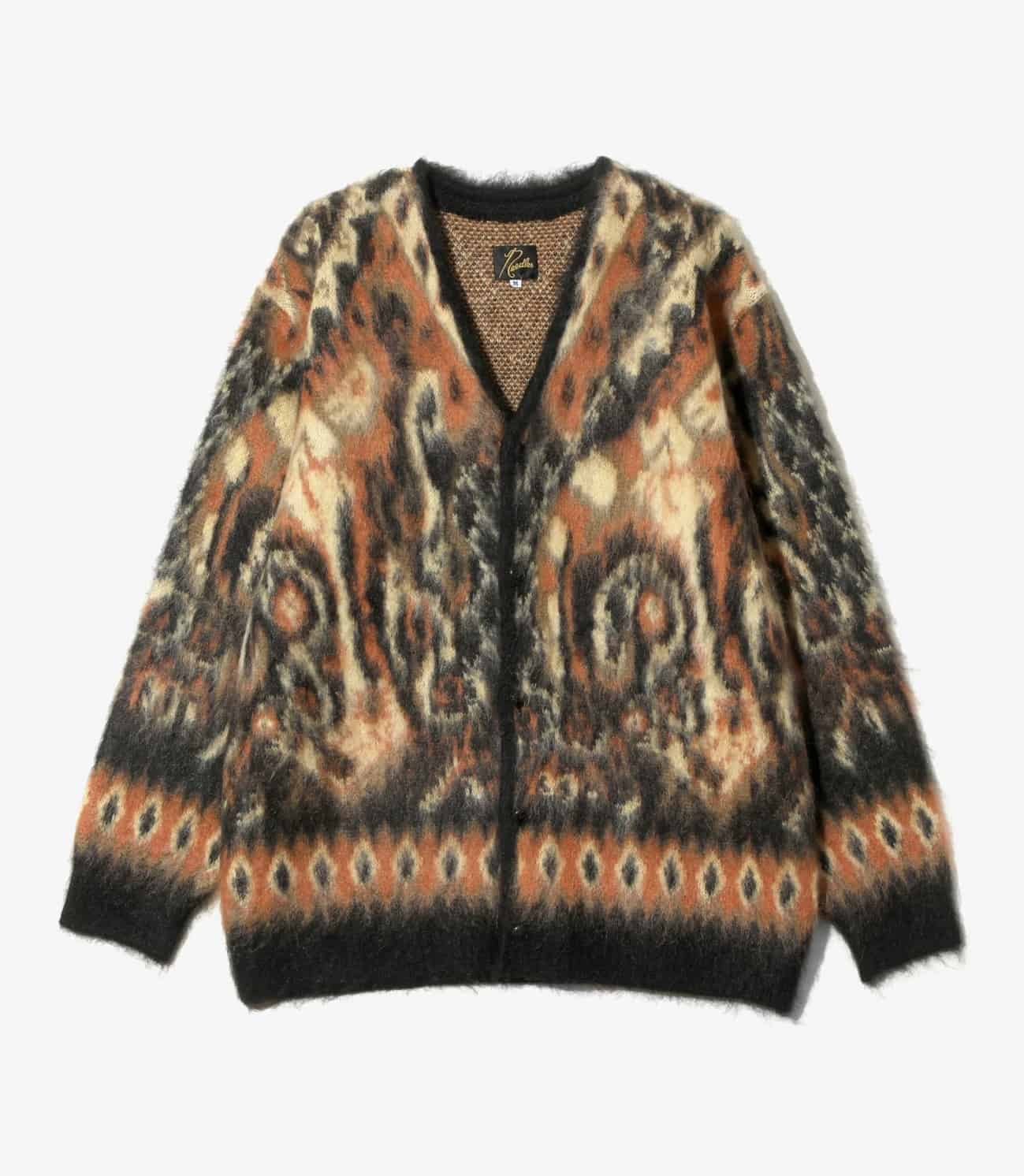 Needles 25aw "Mohair Cardigan - Paisley" Black S