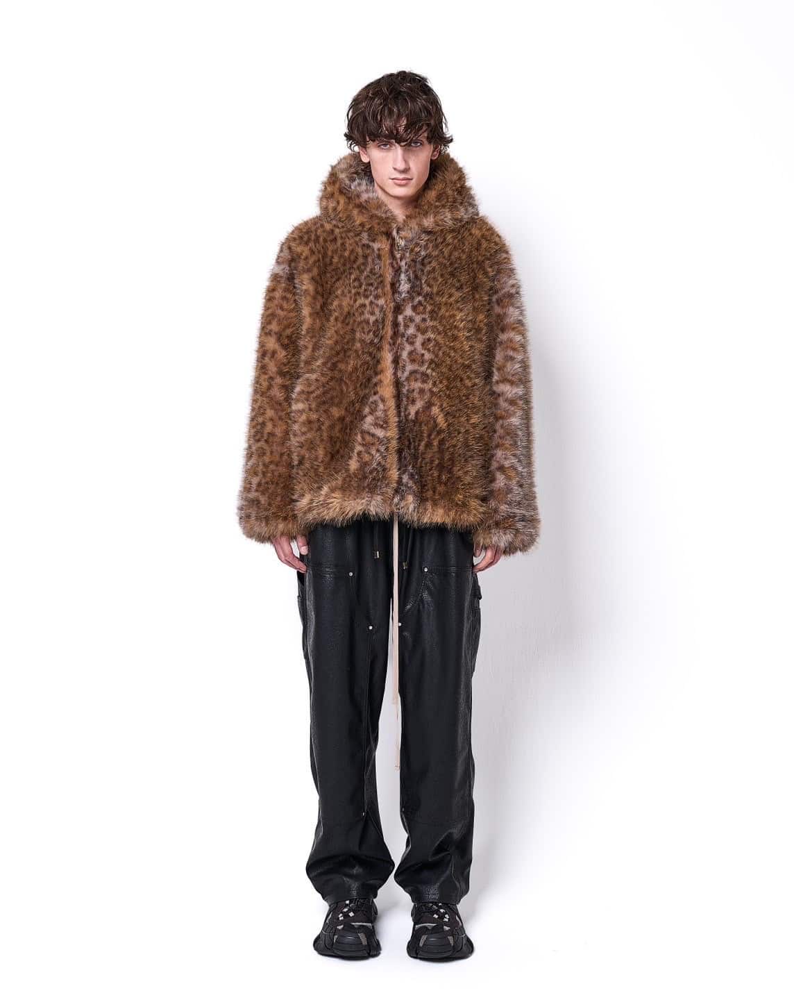 Danke Schon 25aw "PU Leaher Wknee Painter Pants" Black S(28)