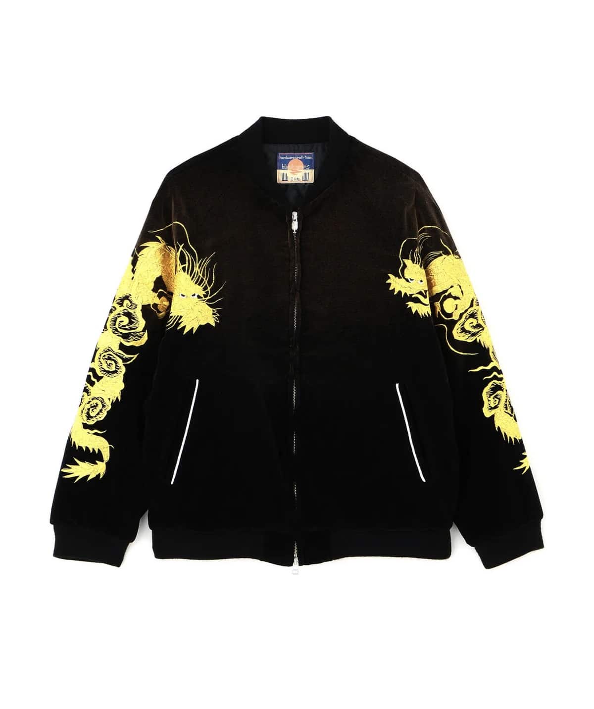 【先行予約 12月中旬-下旬 入荷予定】blackmeans 25aw "Exclusive 2head Dragon Souvenir Jacket" Black Black 3
