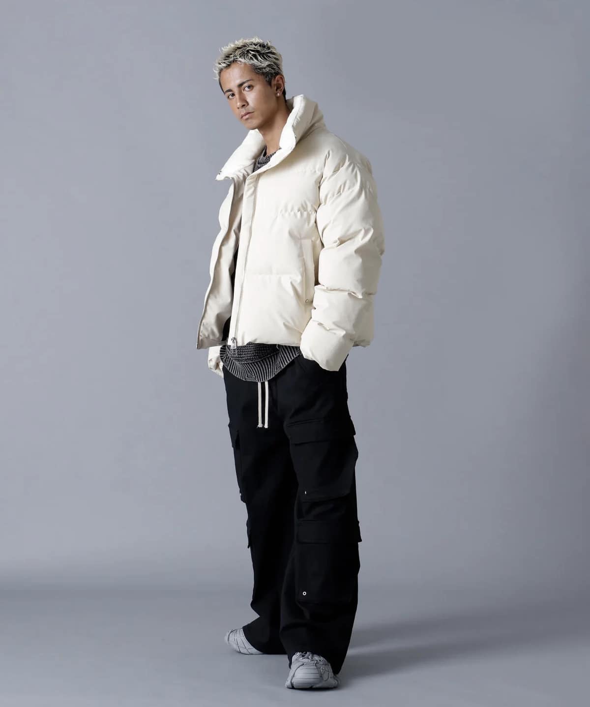 Danke Schon 25aw "3Layer Nylon Back Zip Blouson" White White S