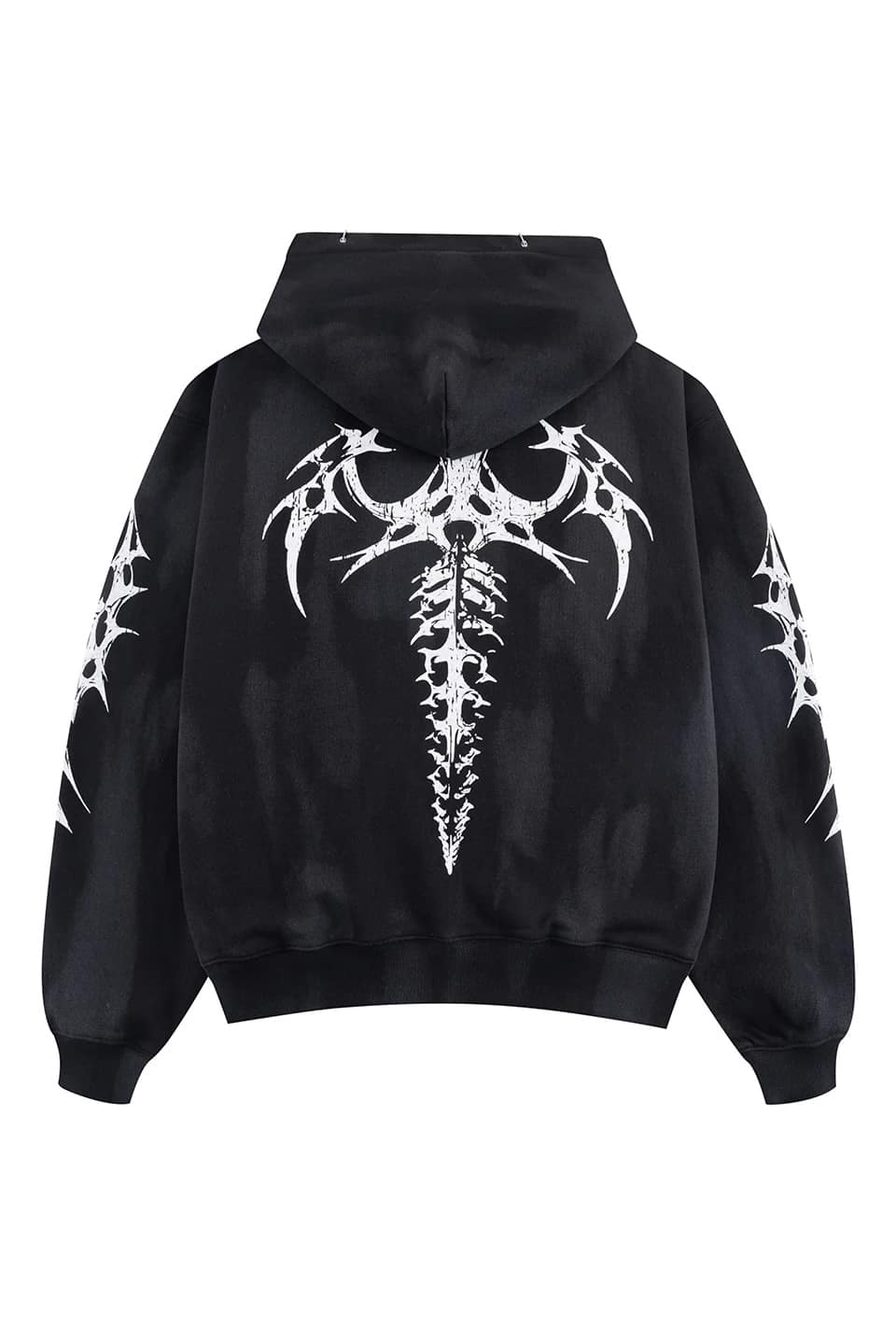 SUPPLIER 25aw "Tribal Bones Pierced Zip Hoodie" Black Black M