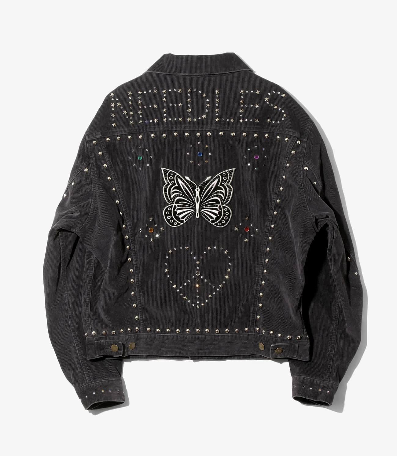Needles 25aw "Studded Jean Jacket - 14W Corduroy" Black Black M
