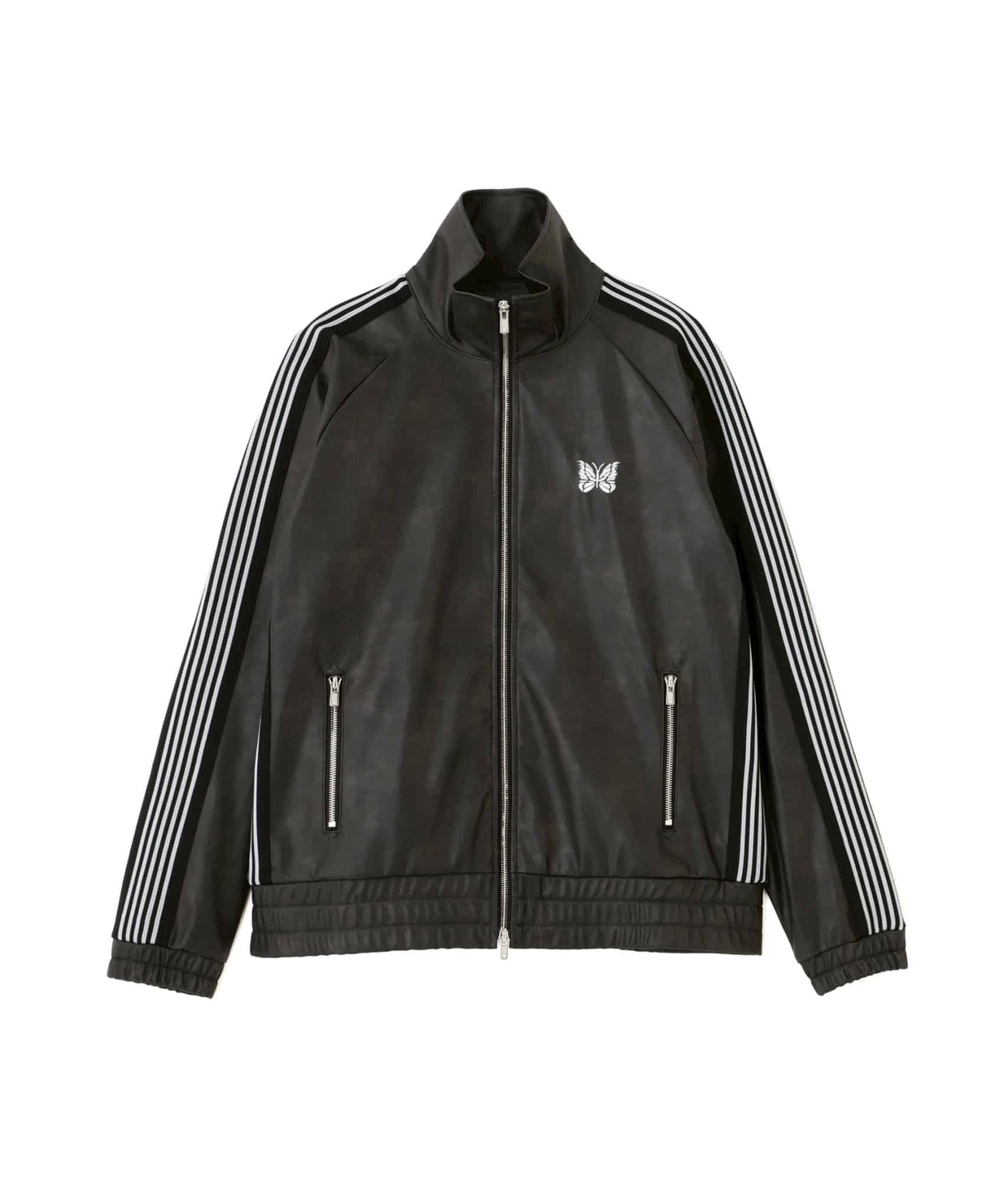 Needles 26ss "Exclusive Track Jacket Synthetic Leather" Black Black S
