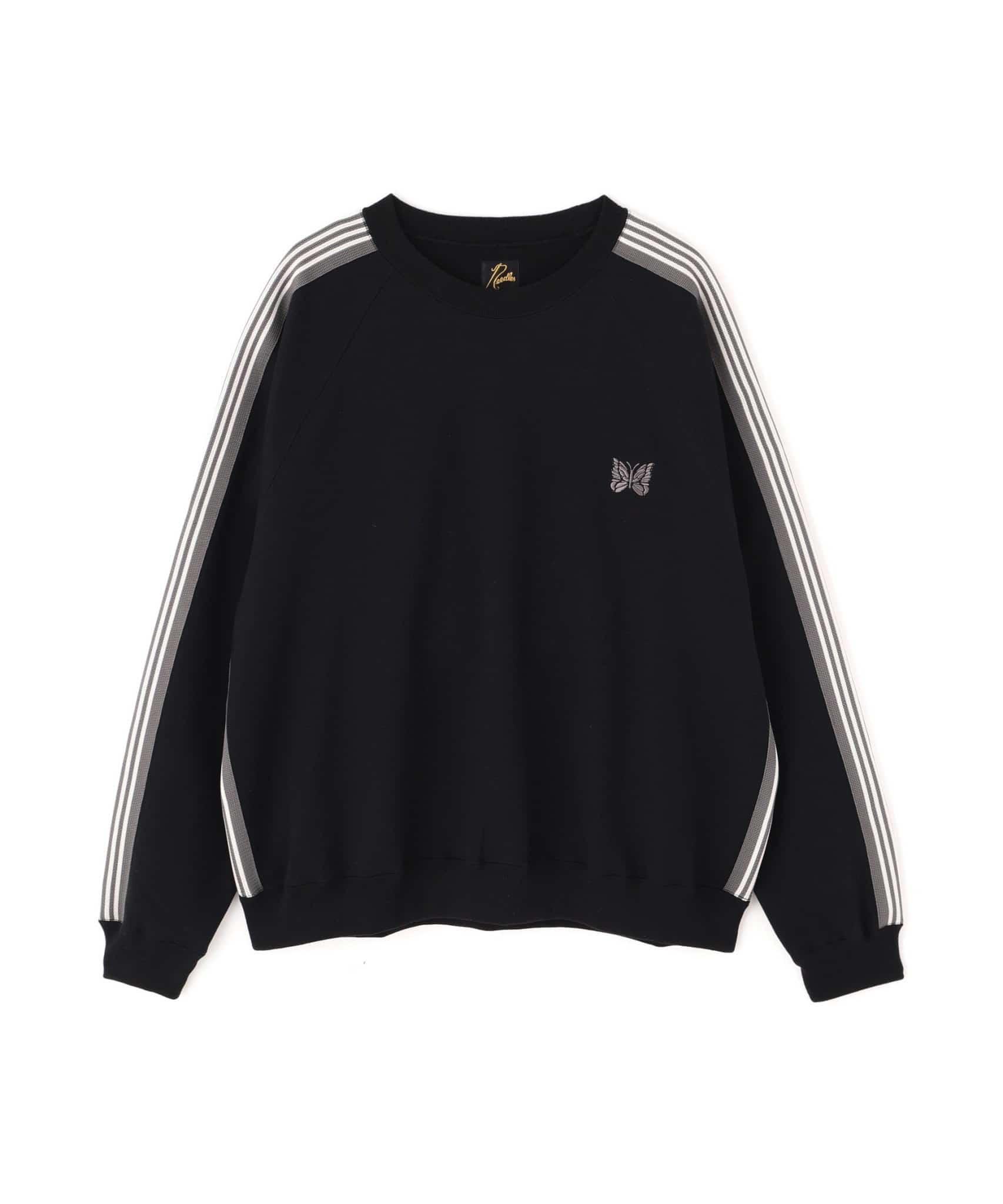 【先行予約 12月11日】Needles 26ss "Exclusive Track Crew Neck Shirt - Cotton Jersey" Black Black M