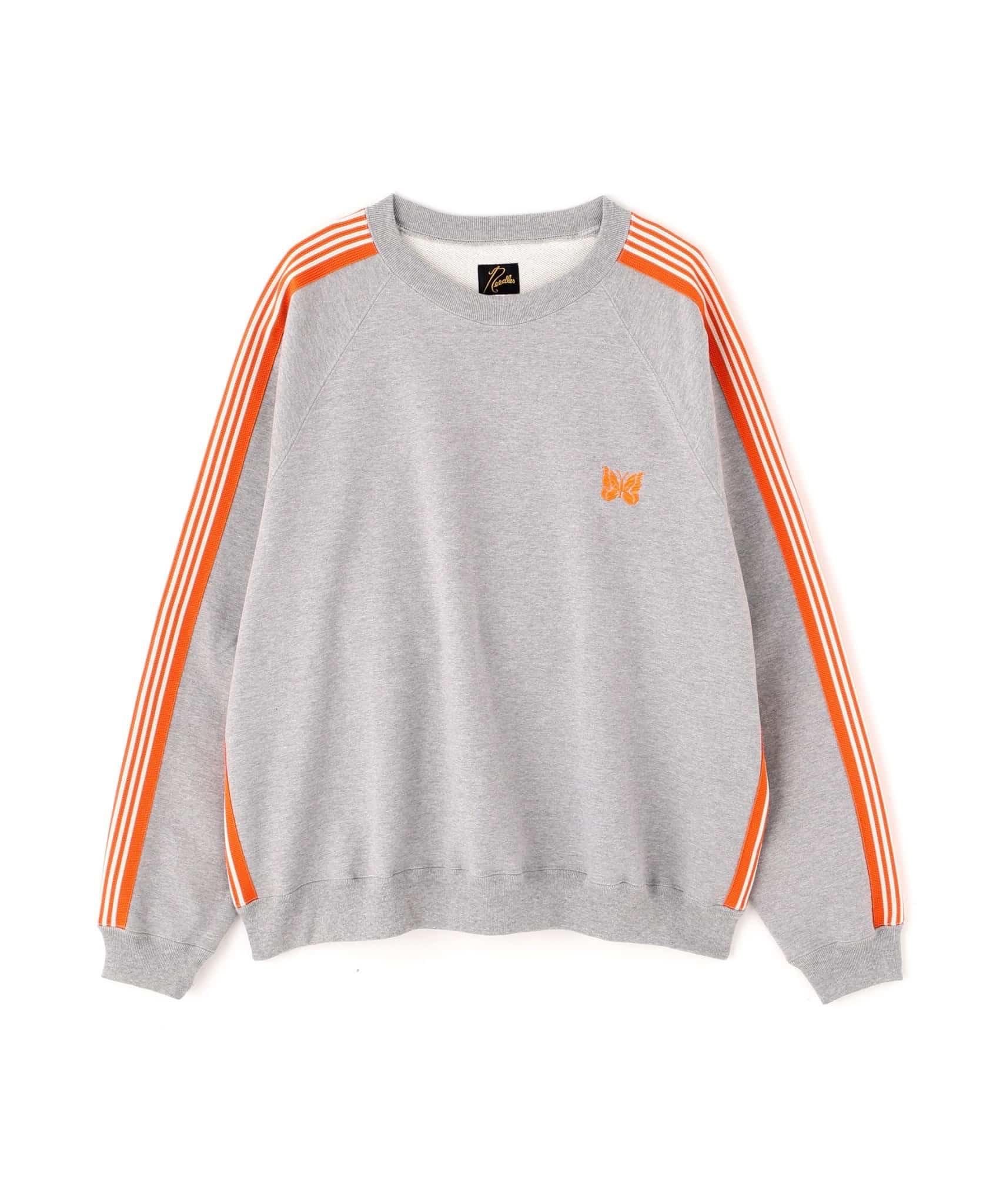 【先行予約 12月11日】Needles 26ss "Exclusive Track Crew Neck Shirt - Cotton Jersey" Grey/Orange Grey/Orange M