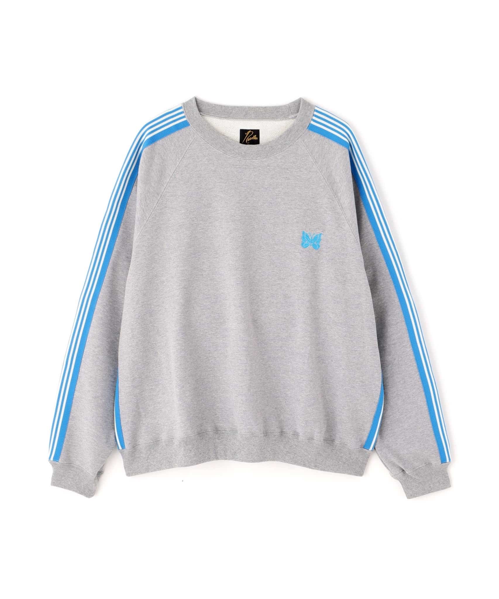 【先行予約 12月11日】Needles 26ss "Exclusive Track Crew Neck Shirt - Cotton Jersey" Grey/Blue Grey/Blue M